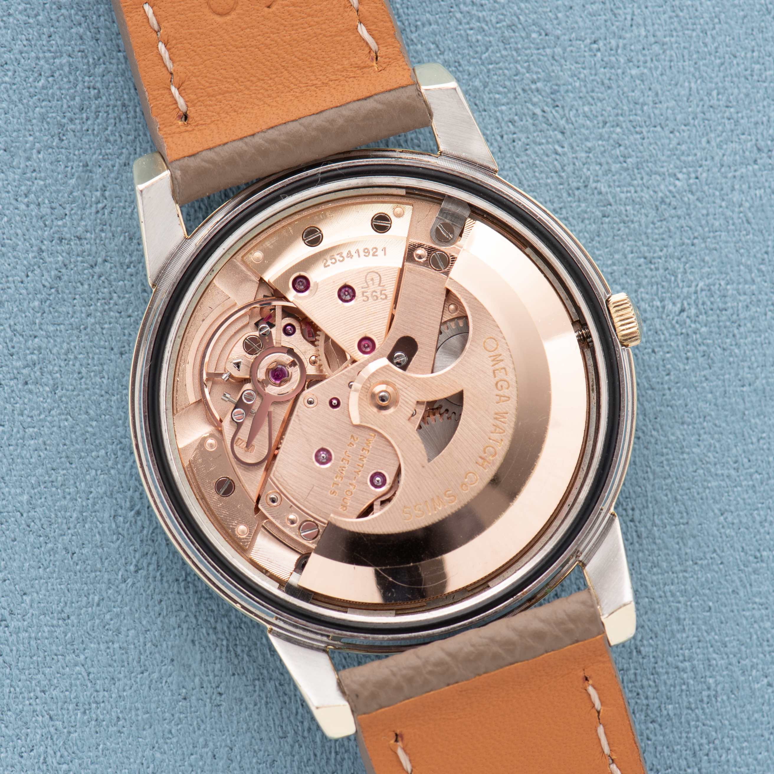 View of Omega Automatic Seamaster Date Silver/Creme Dial Ref 166.003 from 1967
