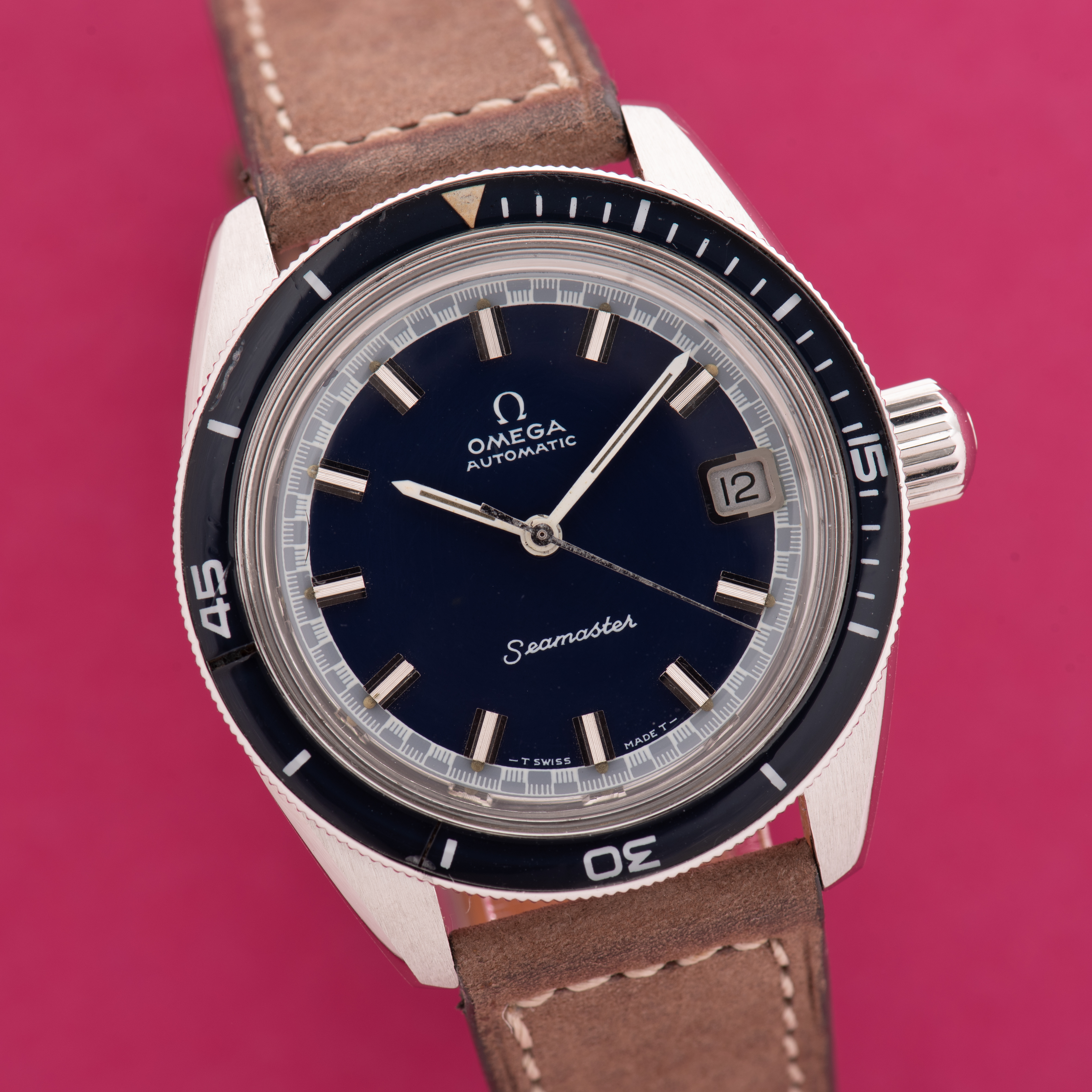 Zicht op Omega Automatic Seamaster 60 from 1969 Réf 166.062