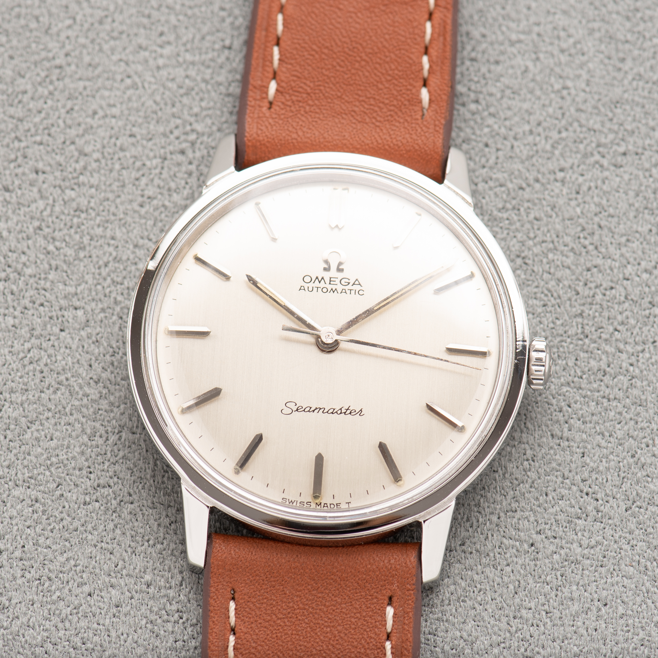 View of Omega Seamaster Automatic Silver Dial – Ref. 165.002 – 1963