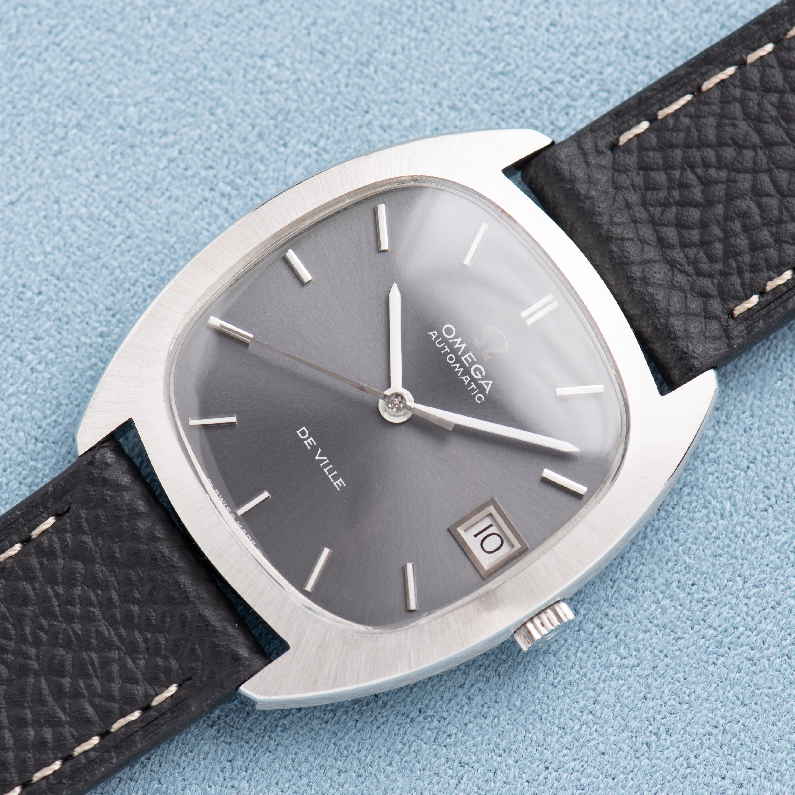 View of Omega De Ville Grey Dial Automatic Ref 162.045 from 1969