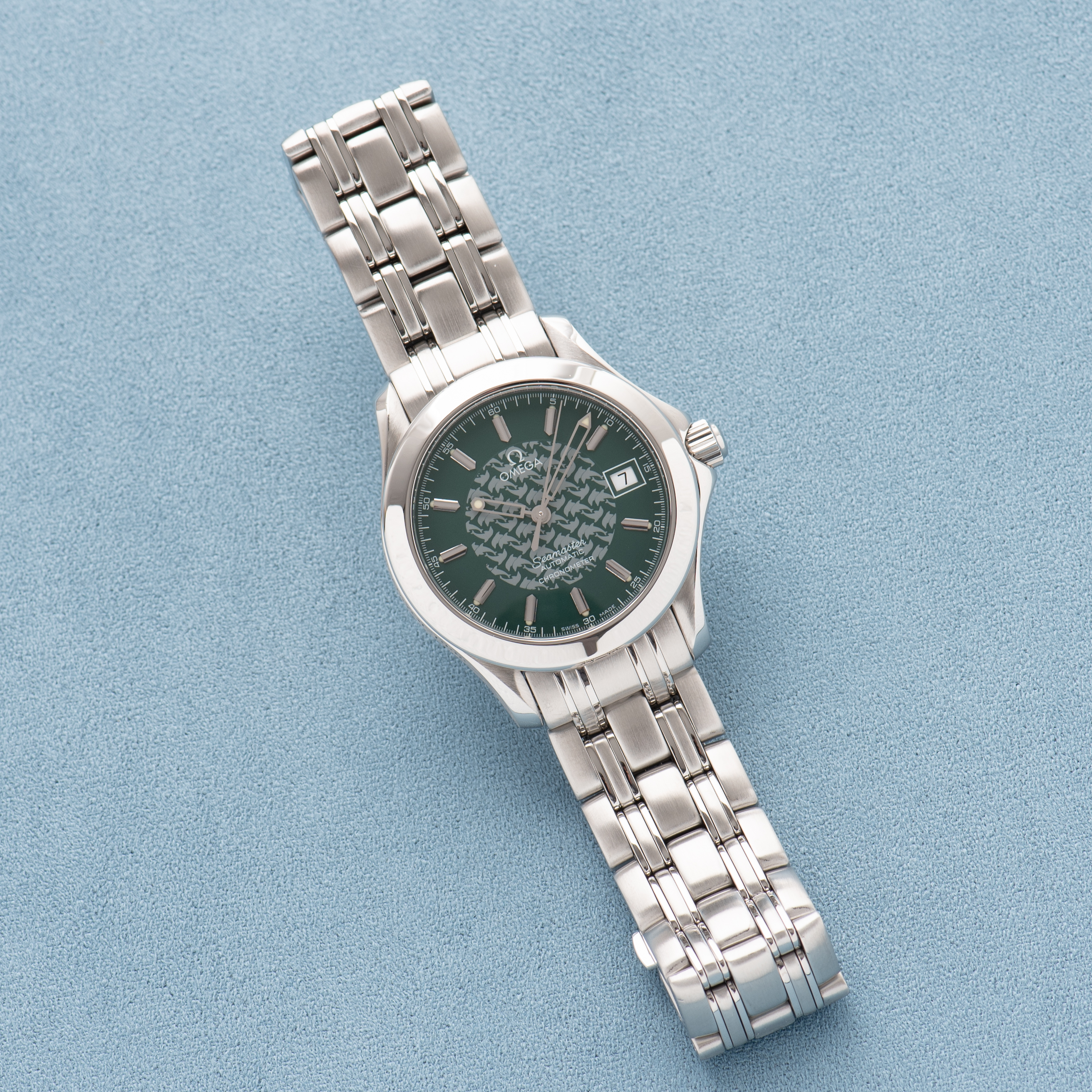 Vue de Omega Seamaster 120M Jacques Mayol Limited Edition 627/4500 Green Dial from 1999
