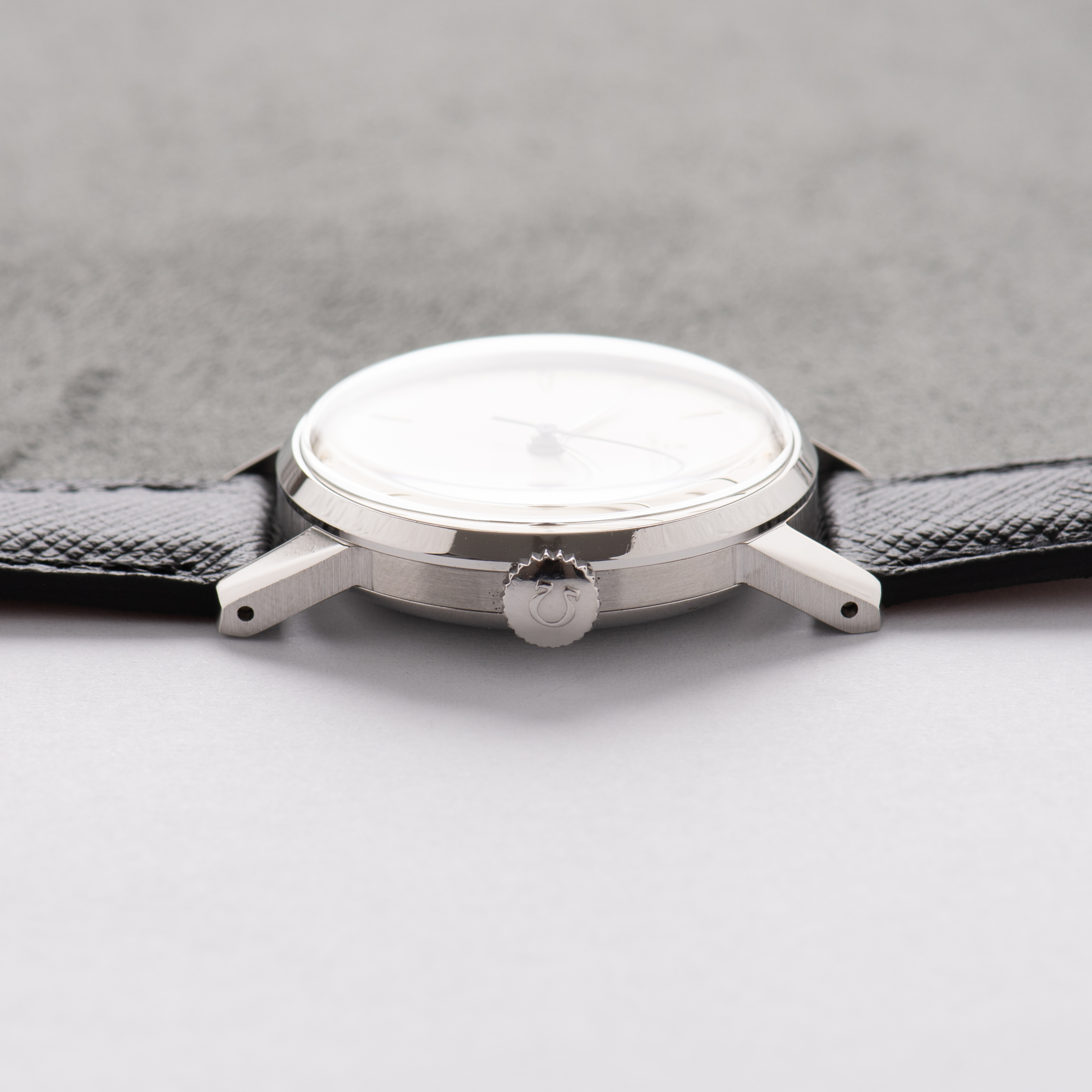 View of Omega Dress Watch Centre Seconds Arabic Dial ref 2496-1 from 1947