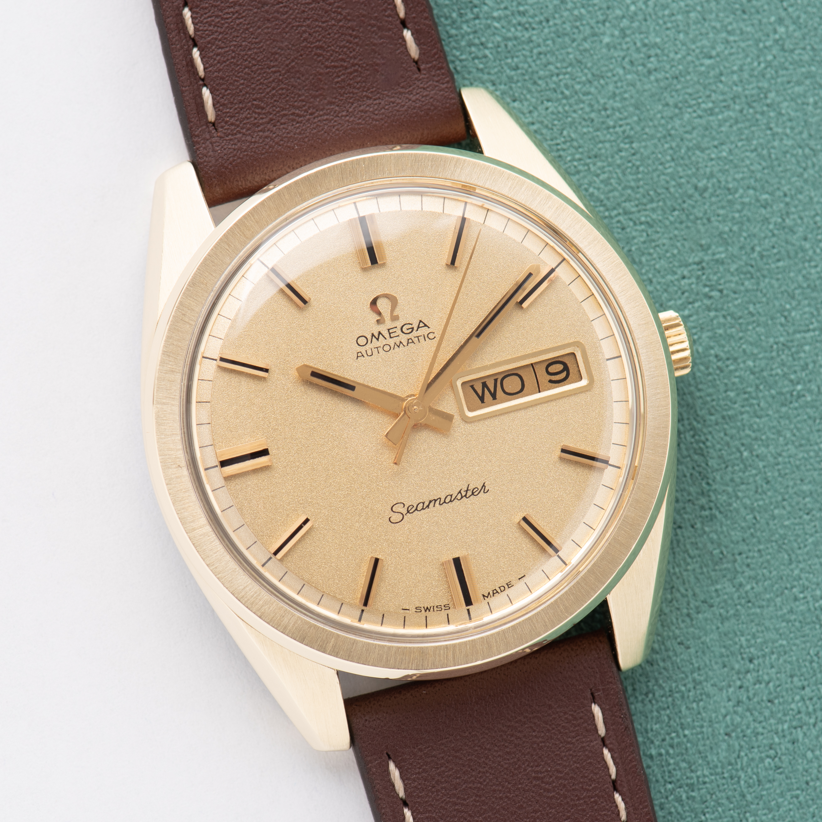 Zicht op Omega Automatic Seamaster Day-date réf 168.032/168.023 from 1969