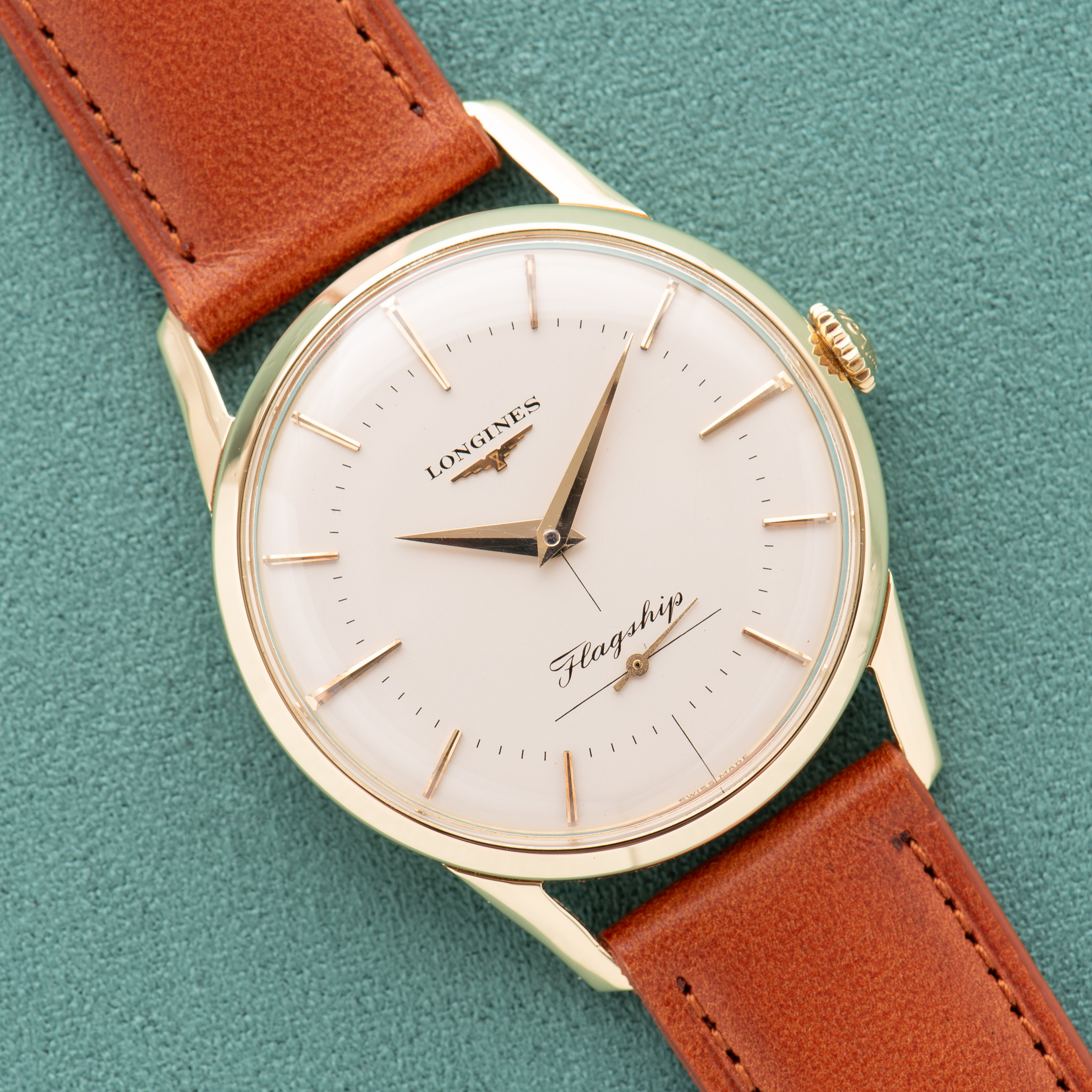Zicht op Longines Flagship ref 401 Gold 18k 0,750 cal 30L + archiefextract