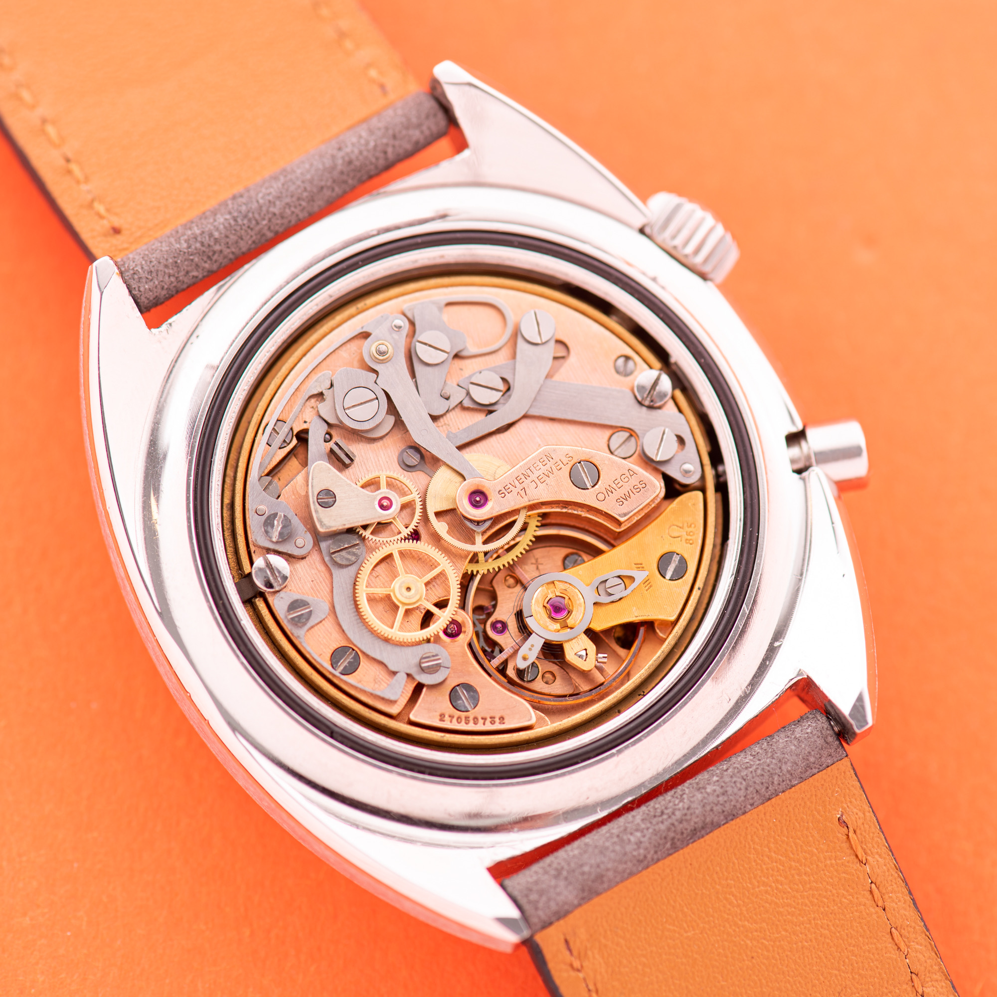 Zicht op Omega Chronostop Seamaster cal 865 réf 145.007 from 1968