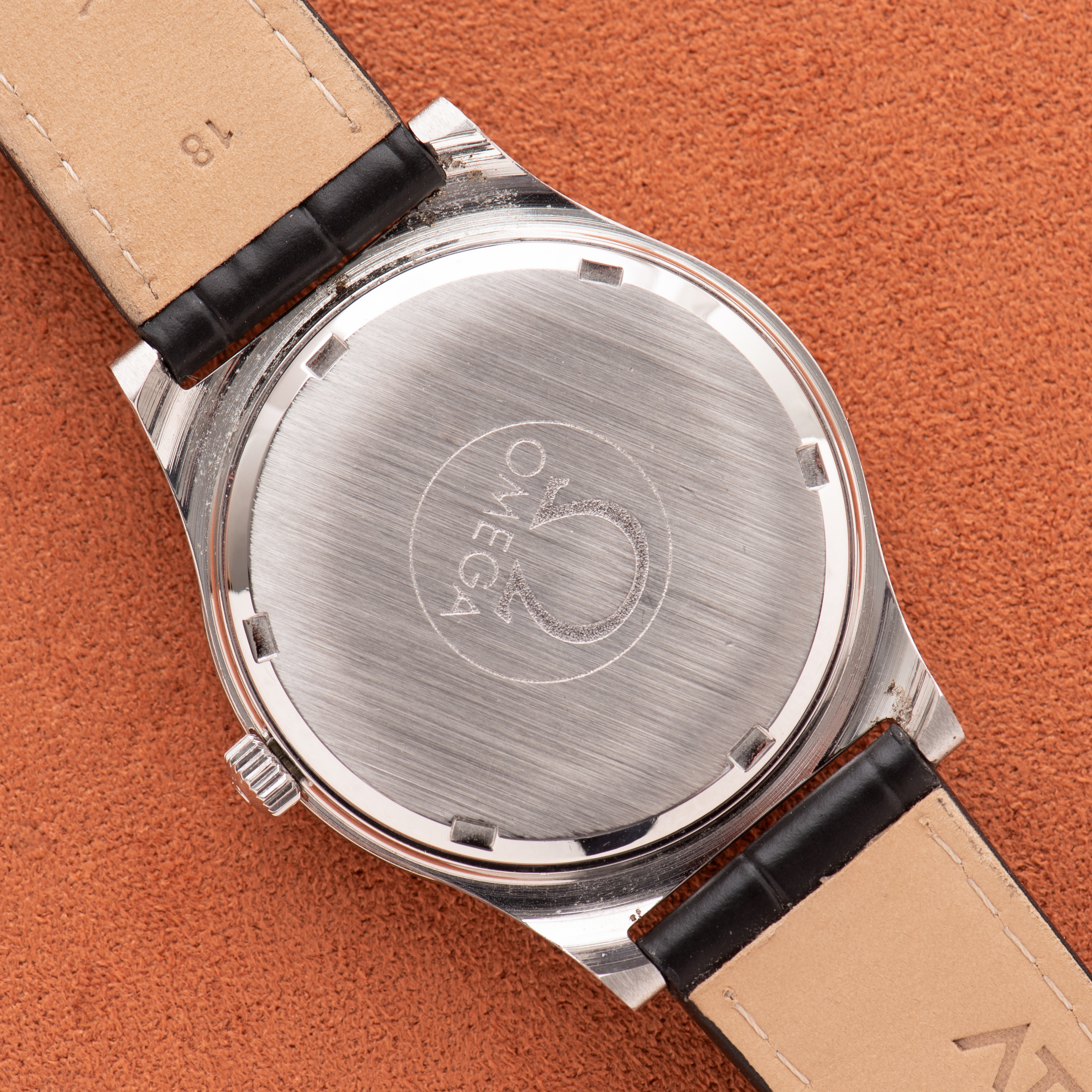 View of Omega Geneva Date Cal 1030 Ref 136.0102 from 1975