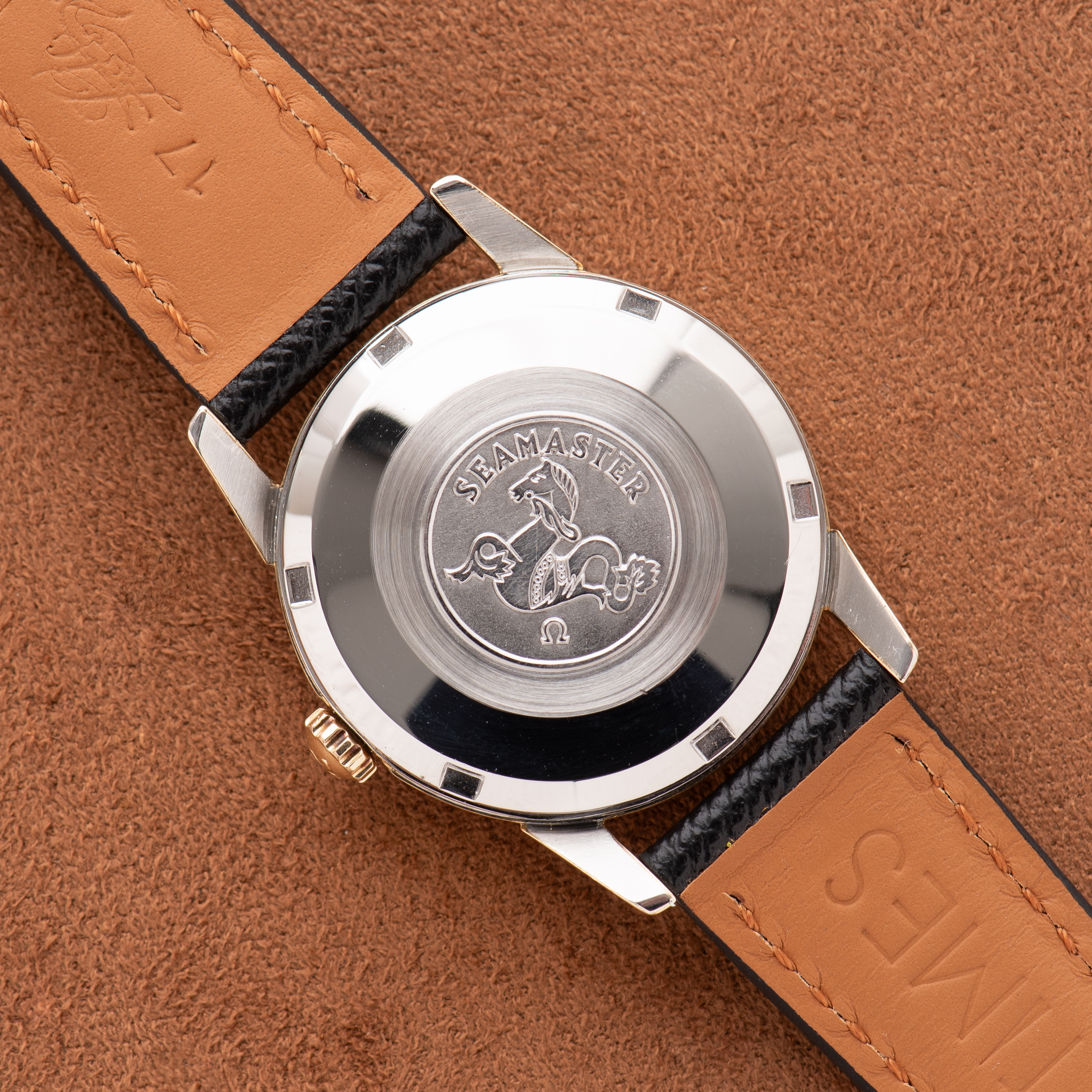 Zicht op Omega Automatic Seamaster Gold Cappped/steel Ref 2991-61SC uit 1959