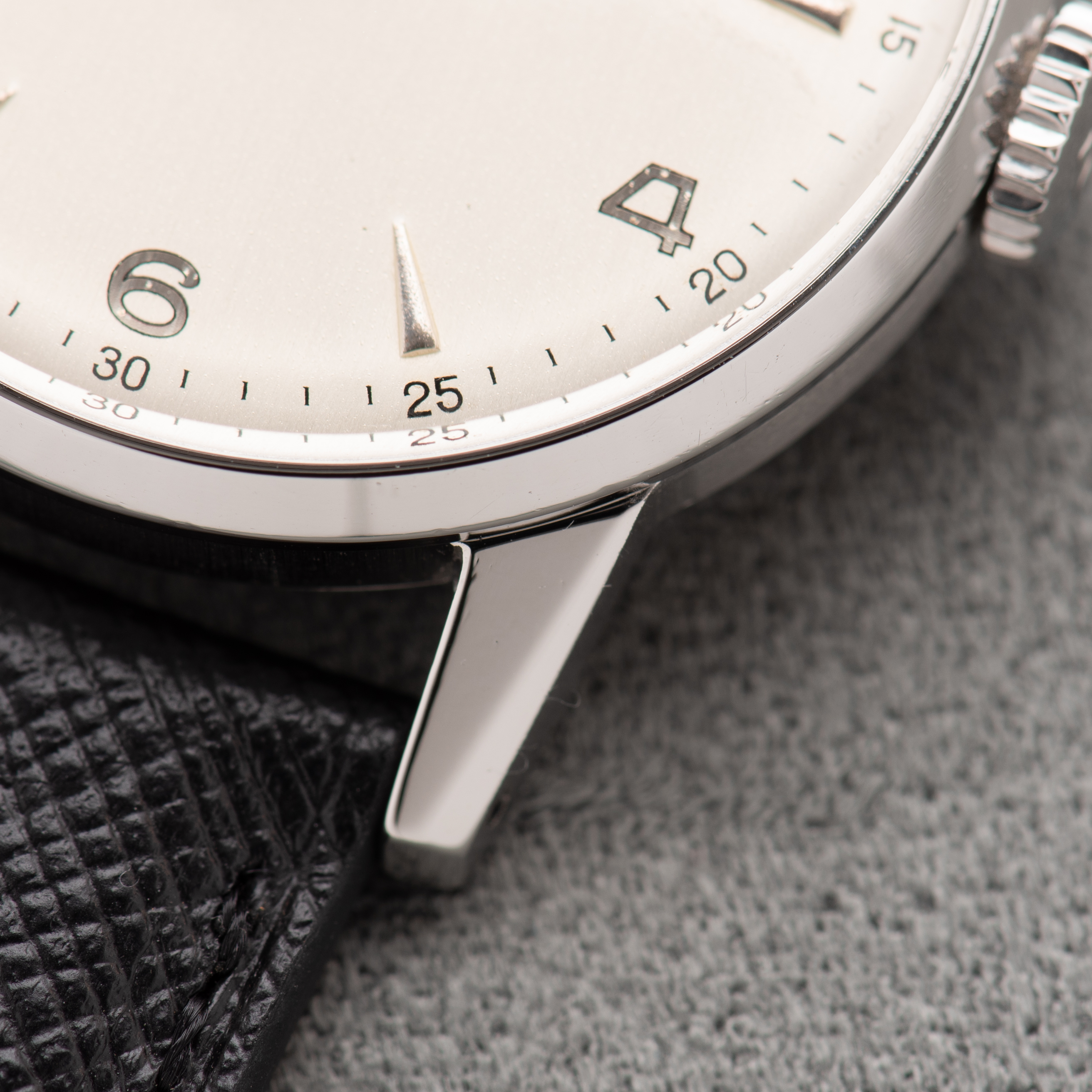 View of Omega Dress Watch Centre Seconds Arabic Dial ref 2496-1 from 1947