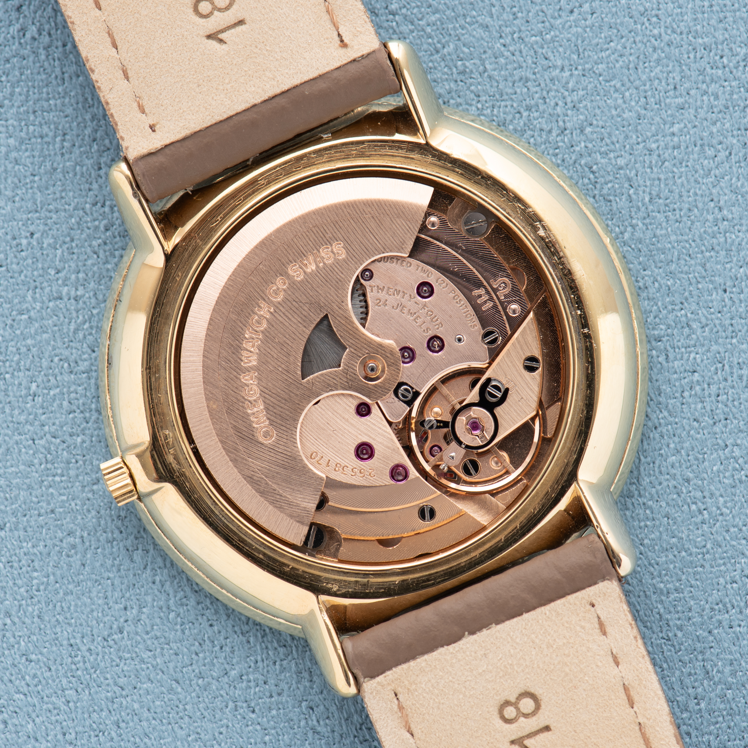 View of Omega Automatic De Ville "Curtain Dial" Cal 711 ref 151.0039 from 1968