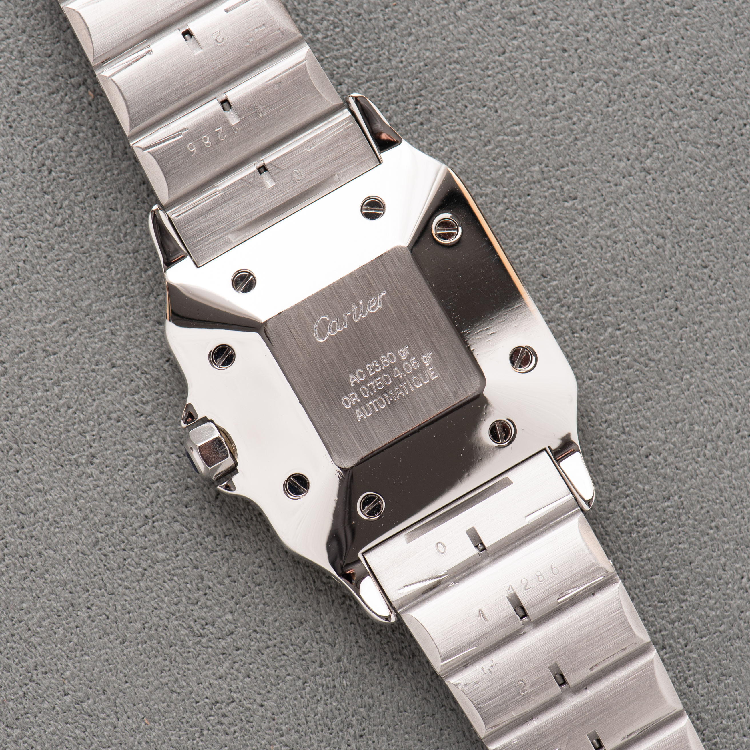 Zicht op Cartier Santos Carrée Gold/steel Ref 2961 vanaf 1990-2000