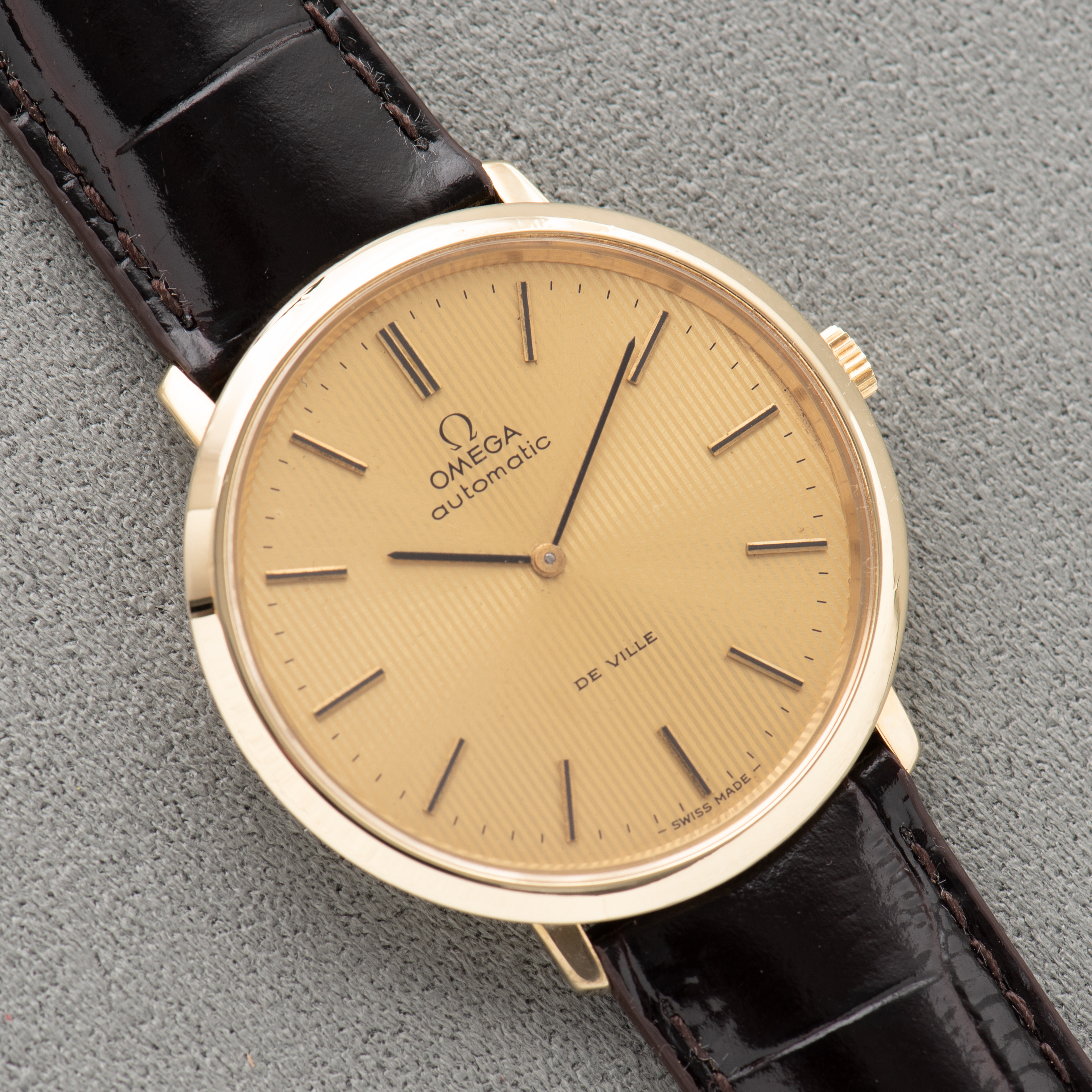 View of Omega Automatic De Ville "Curtain Dial" Cal 711 réf 151.0039 from 1973