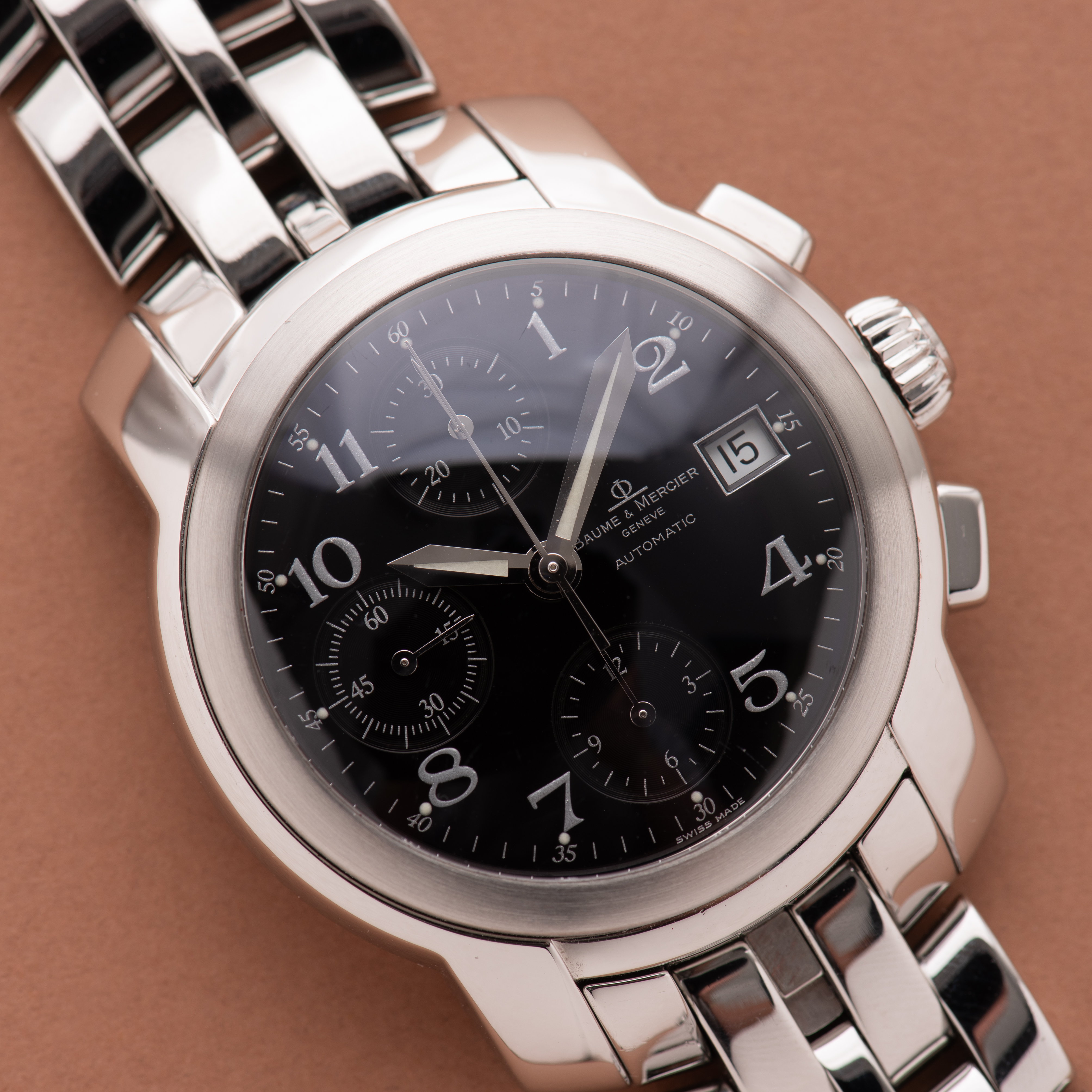 Zicht op Baume & Mercier Genève Capeland Chronographe Valjoux 7750