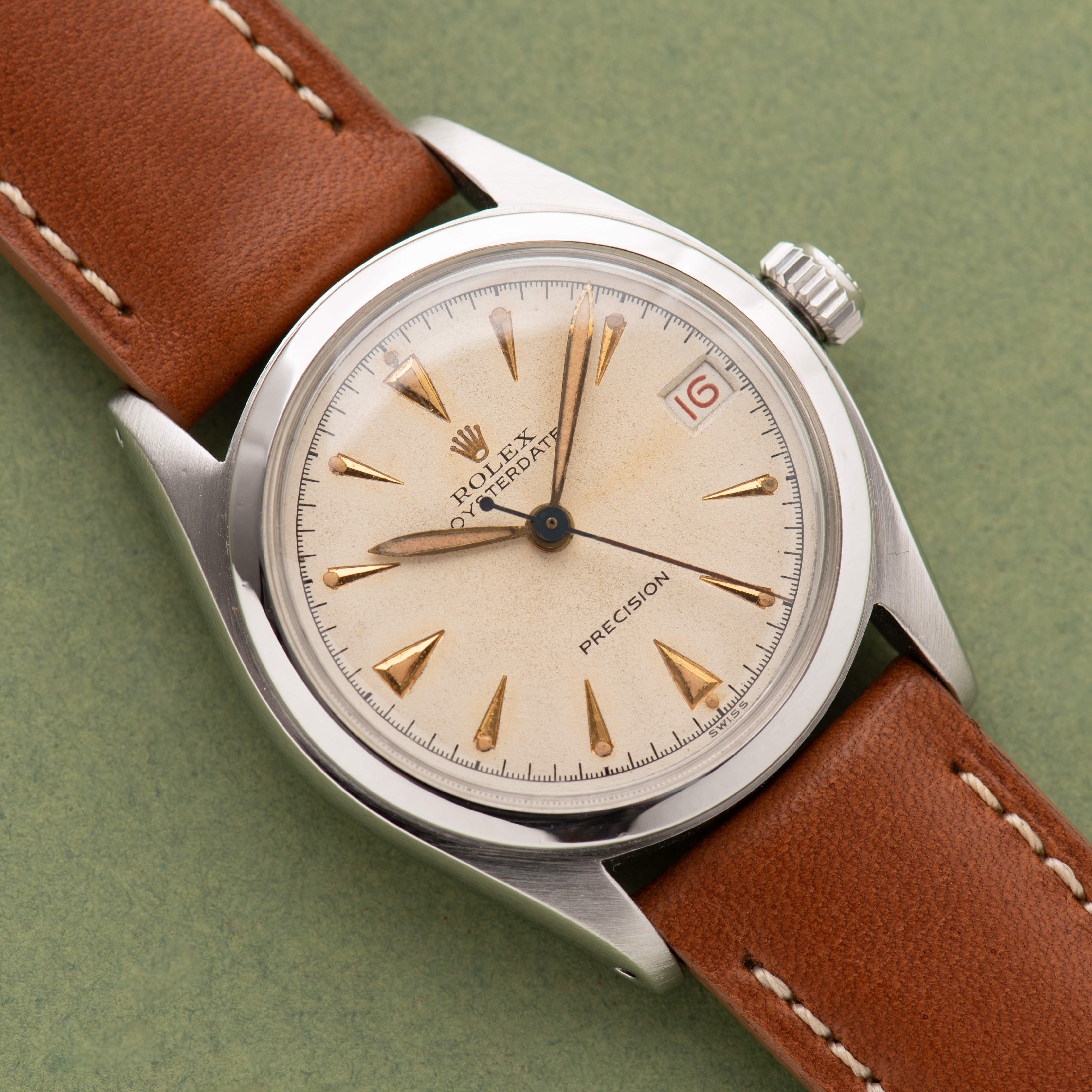 Zicht op Rolex Oysterdate Precision réf 6066 cal.740 from 1950'
