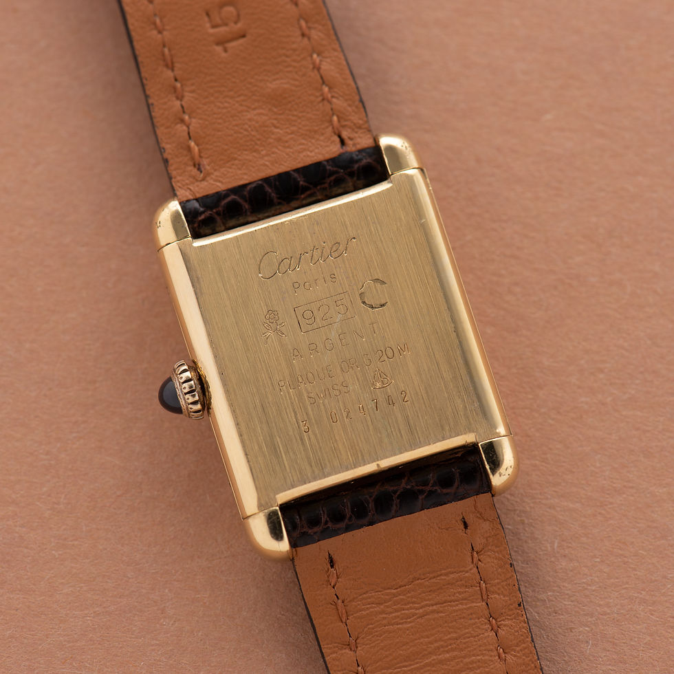 Thumbnail: Cartier Must de Tank de Must Vermeil Bordeau Dial cal 78-1