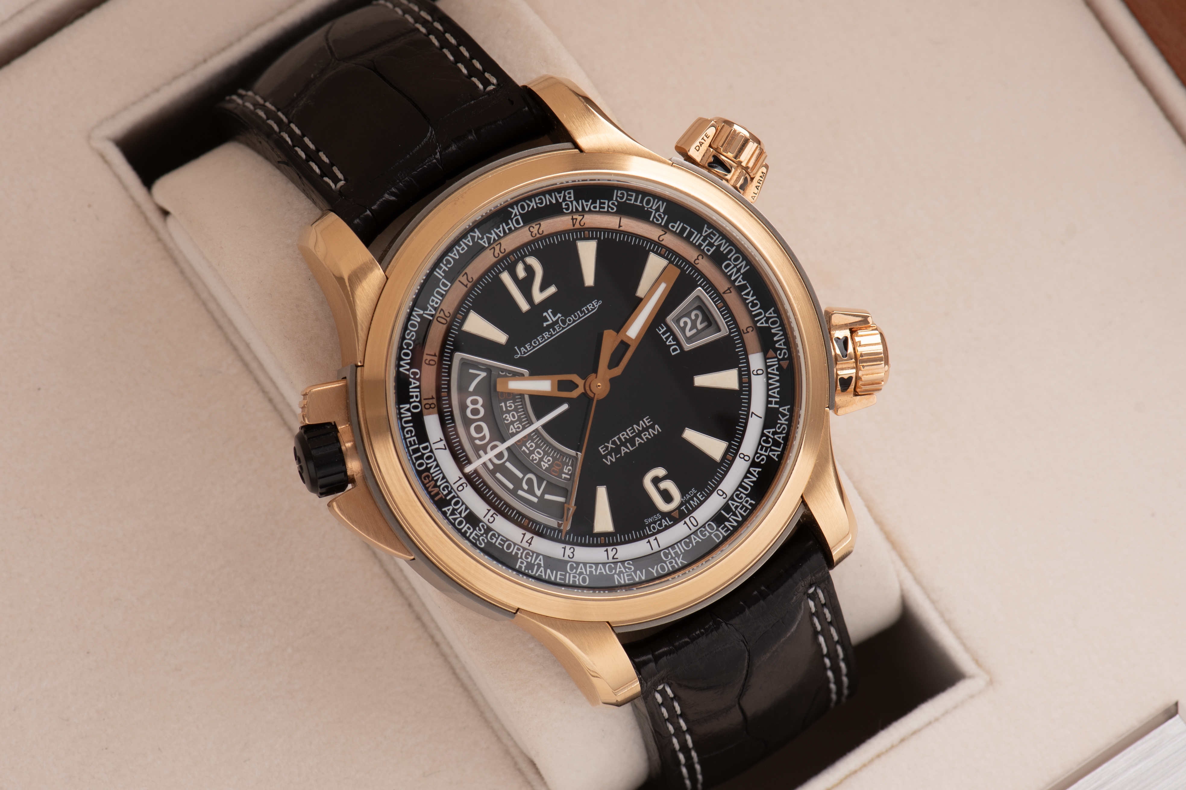 View of Jaeger LeCoultre Master Compressor Edition Valentino Rossi Ref Q177244V Full Set