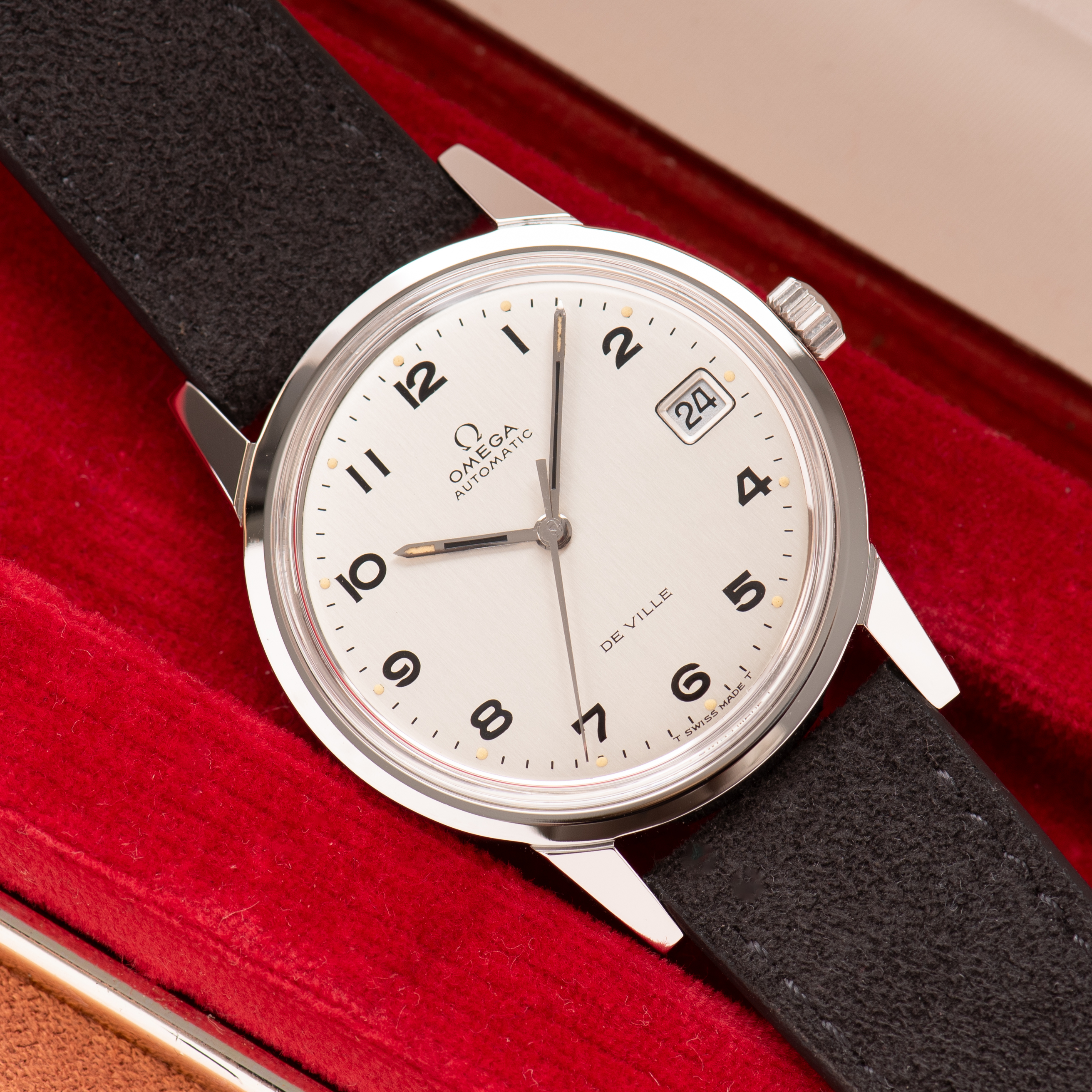 View of Omega Prototype Automatic De Ville Steel Réf 166.0044 from 1969