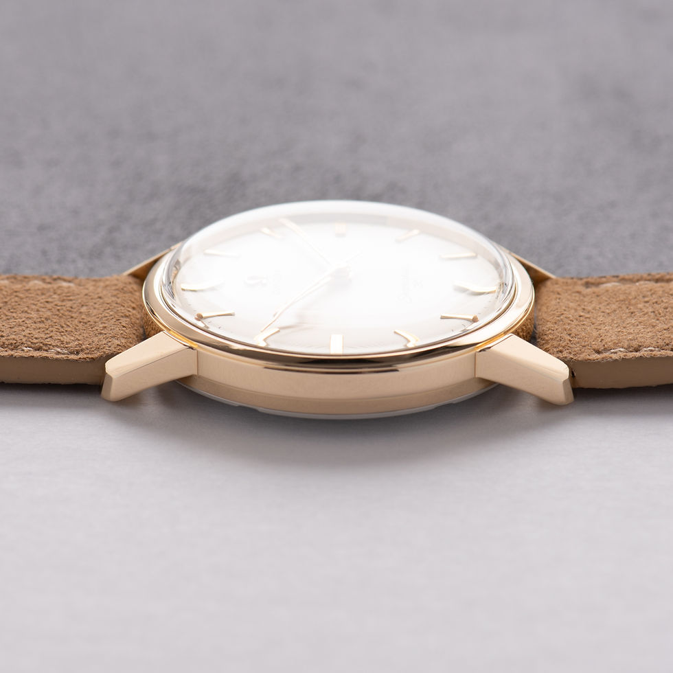 Thumbnail: Omega Seamaster 30 "Linen Dial" GoldPlated LIKE NEW from 1963 Réf 135.007