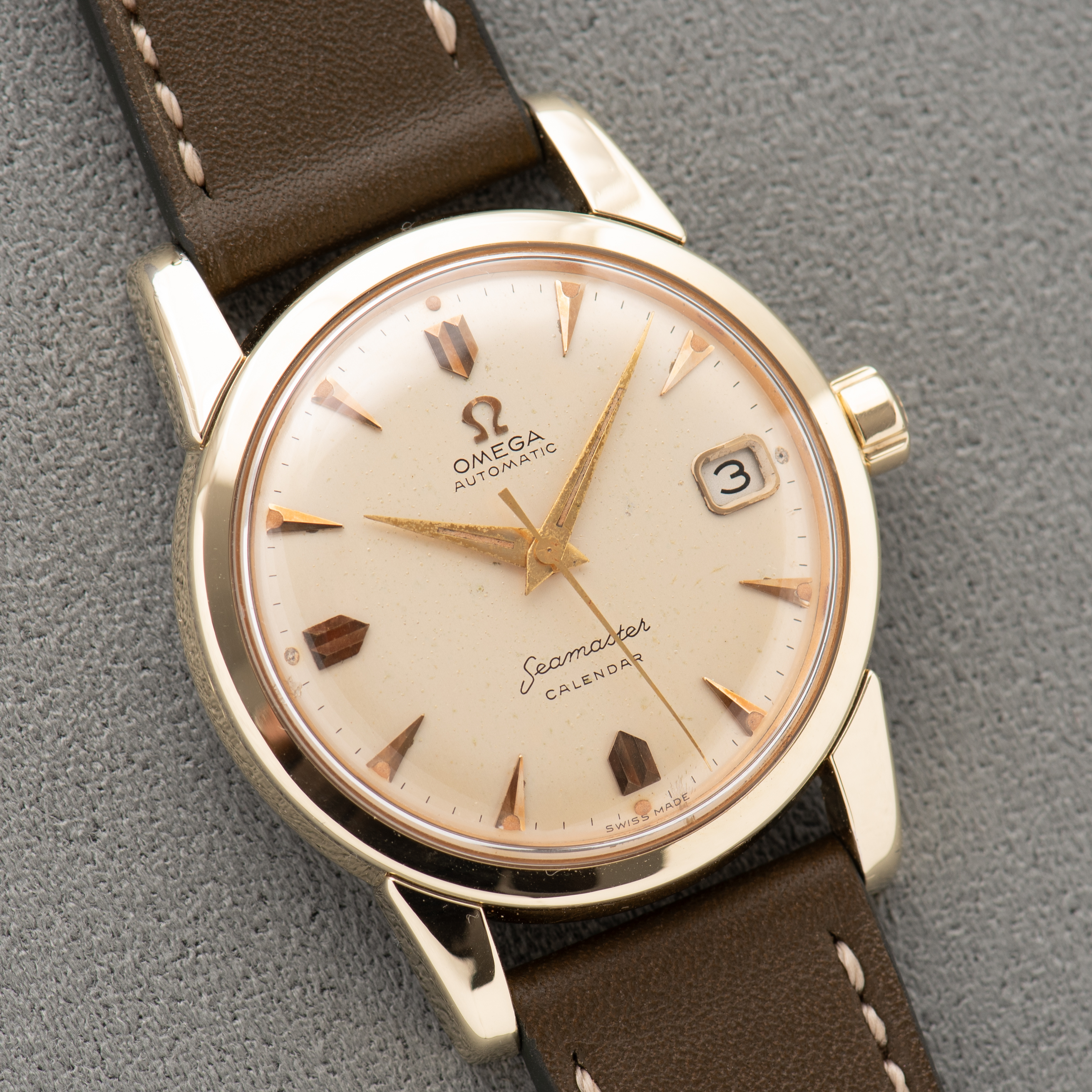 View of Omega Automatic Seamaster ref 2849-6 SC from 1956