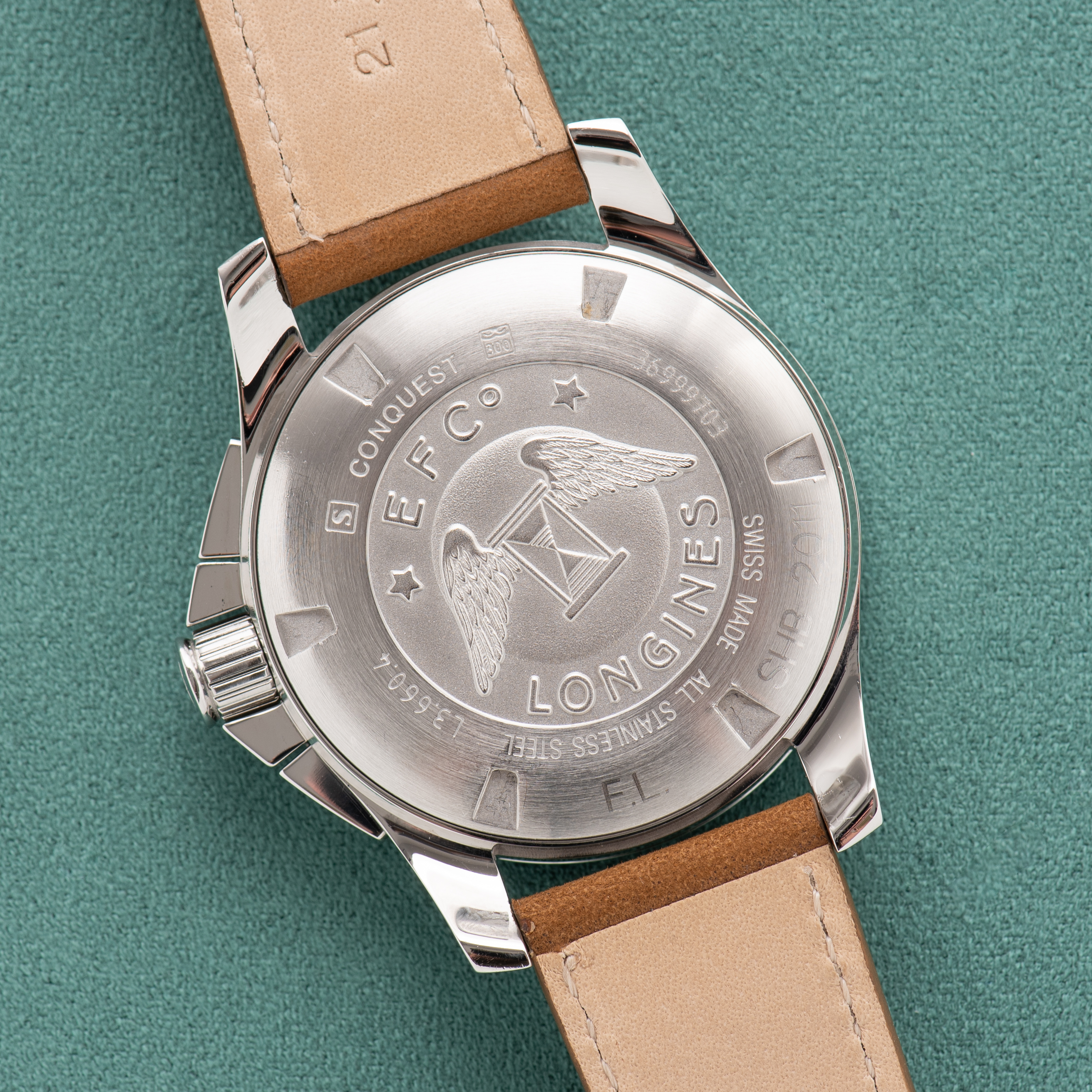 View of Longines Conquest Chronograph Silver Dial L3.660.4