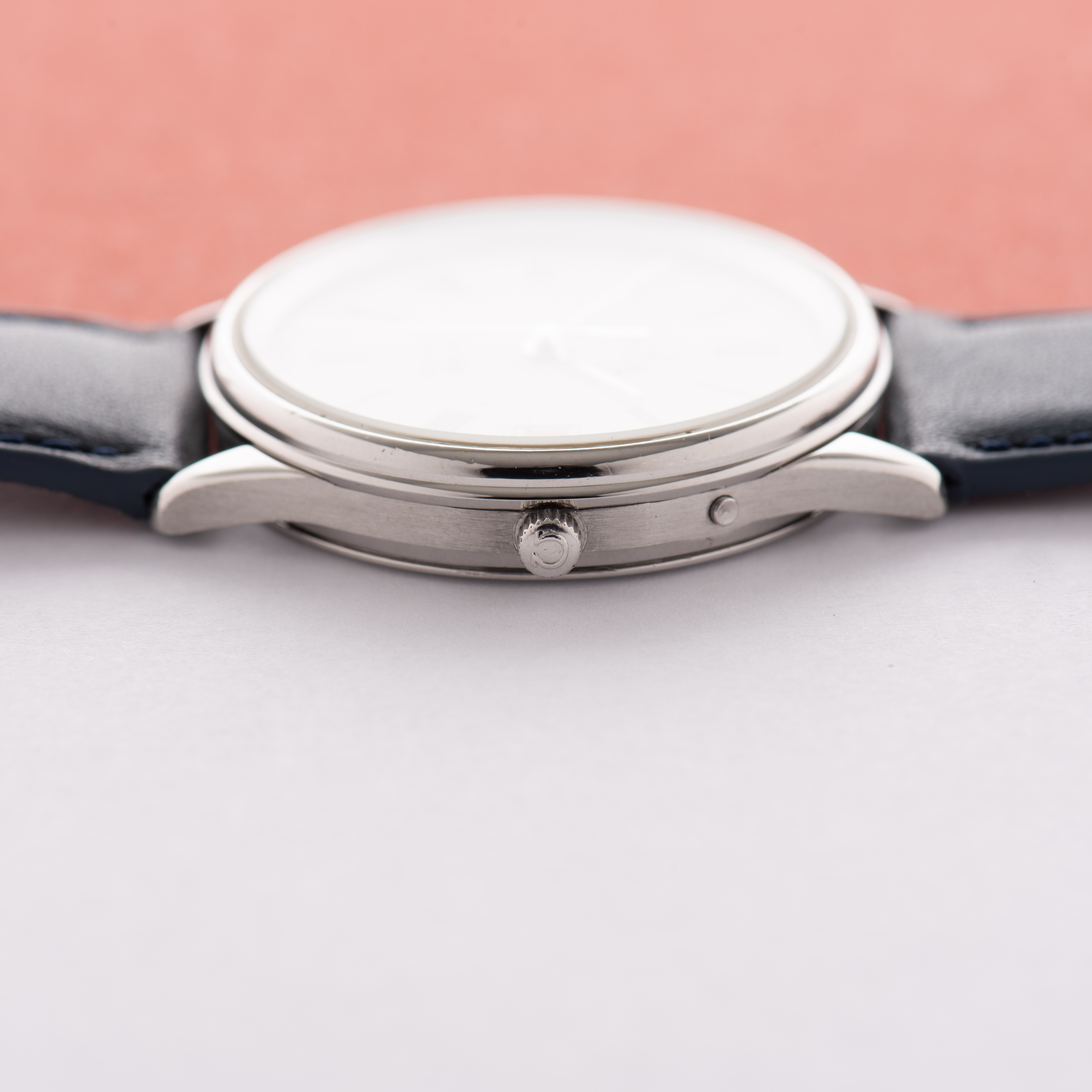 View of Omega de Ville Quartz White Dial Ref 196.0164 from 1980