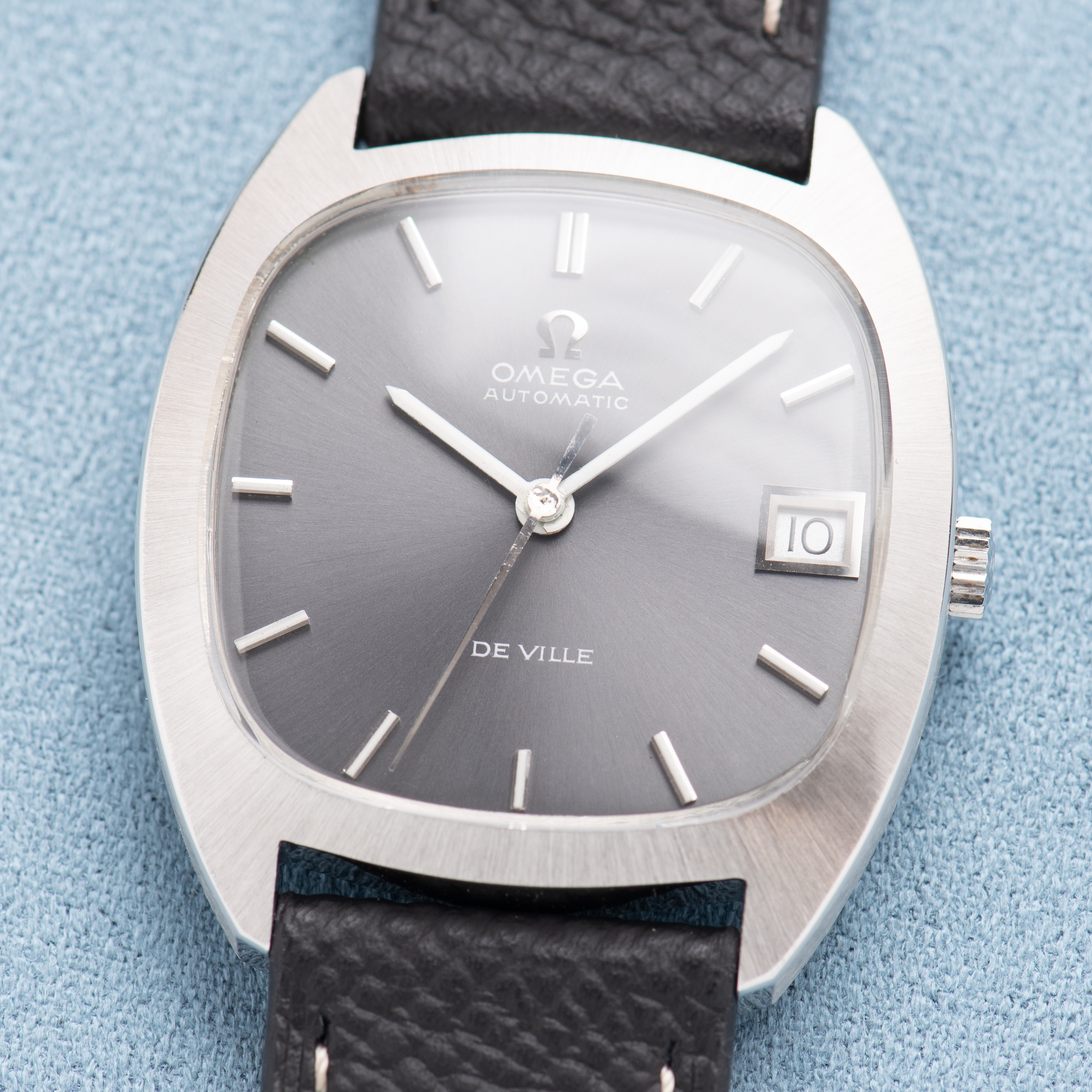 View of Omega De Ville Grey Dial Automatic Ref 162.045 from 1969