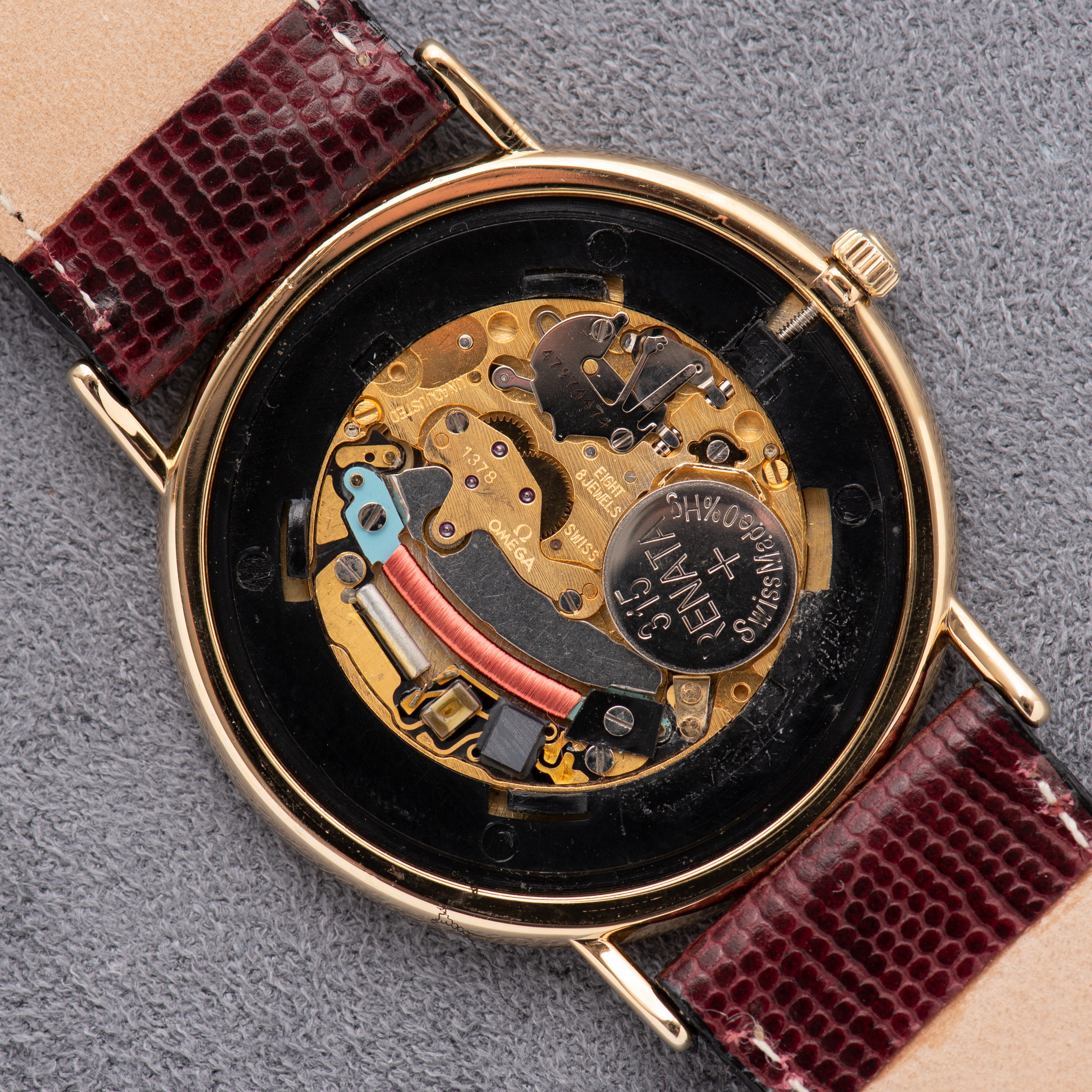 Zicht op Omega De Ville ref 195.0075 cal 1378
