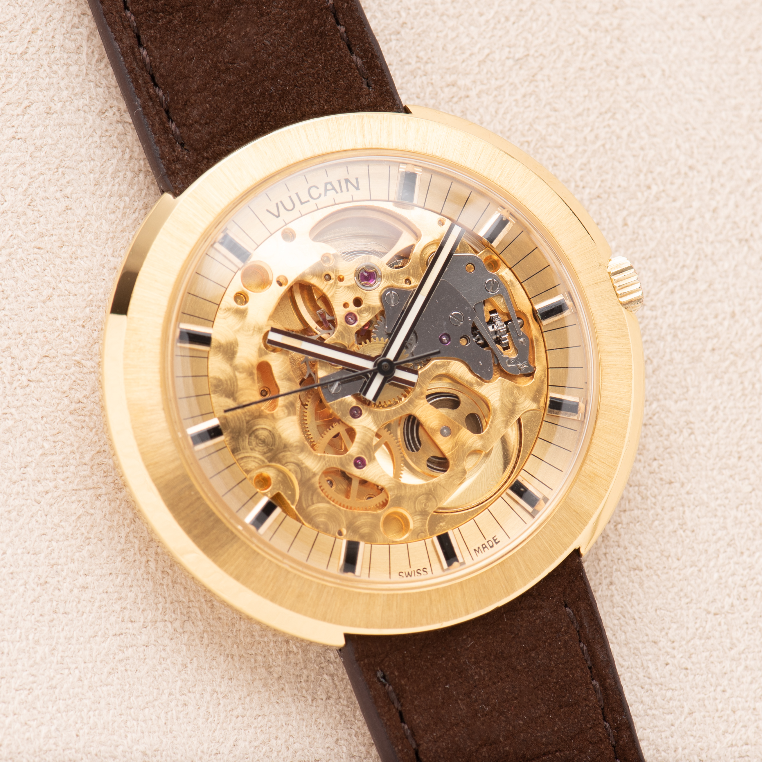 Zicht op Vulcain Skeleton Automatic from 1970 Like New