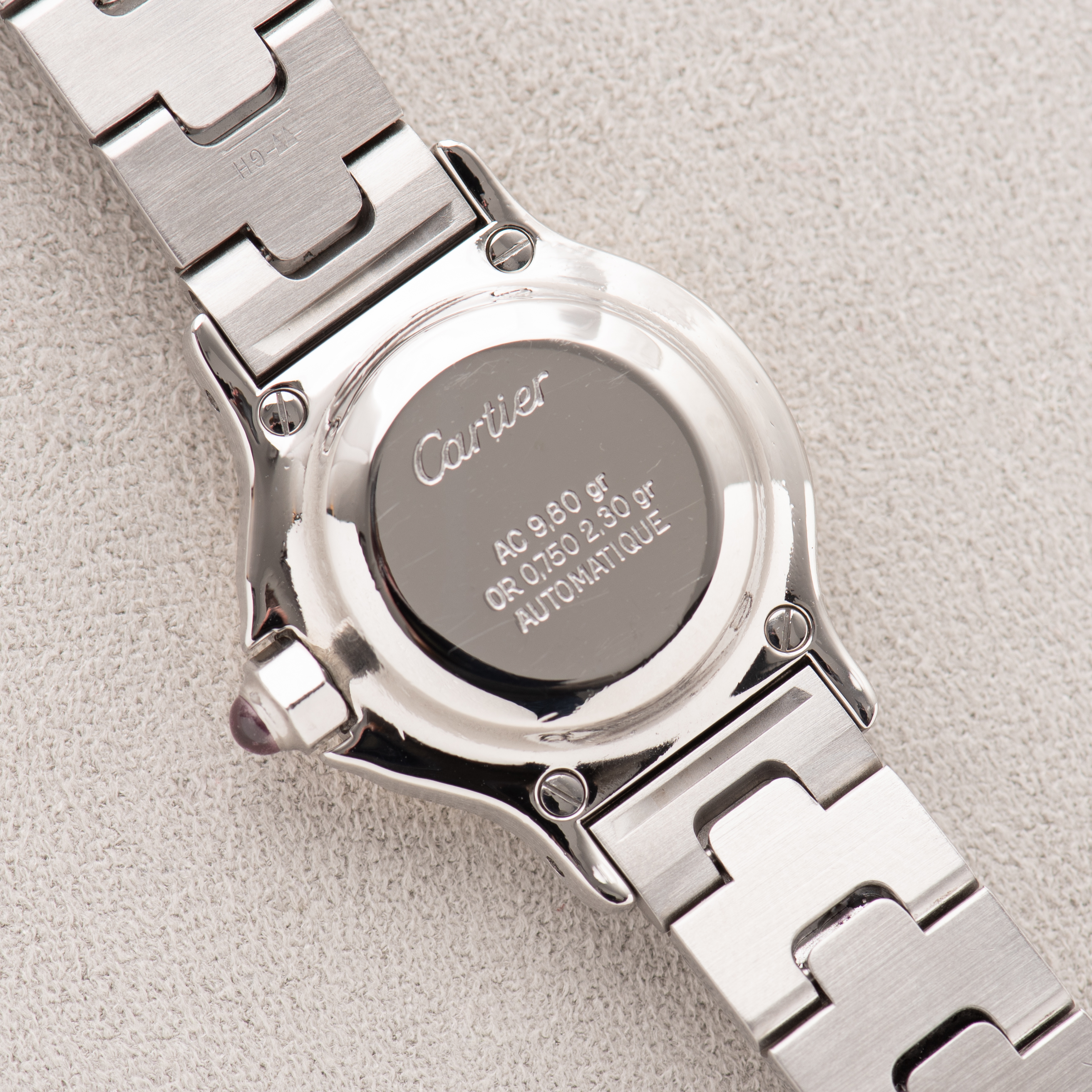 Vue de Cartier Santos Octagon Burgundy Dial réf 0907