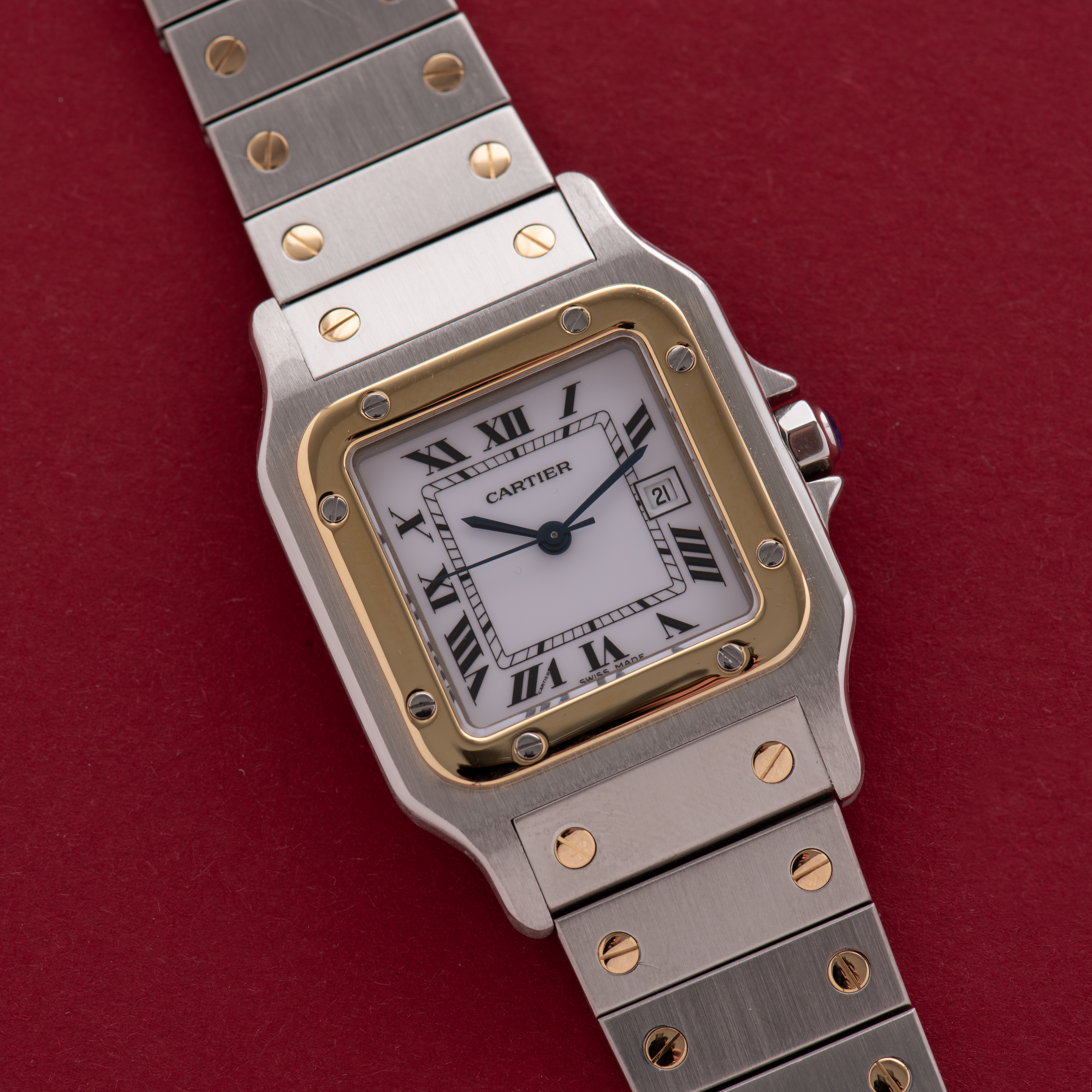 Vue de Cartier Santos Galbée or/acier réf 2961