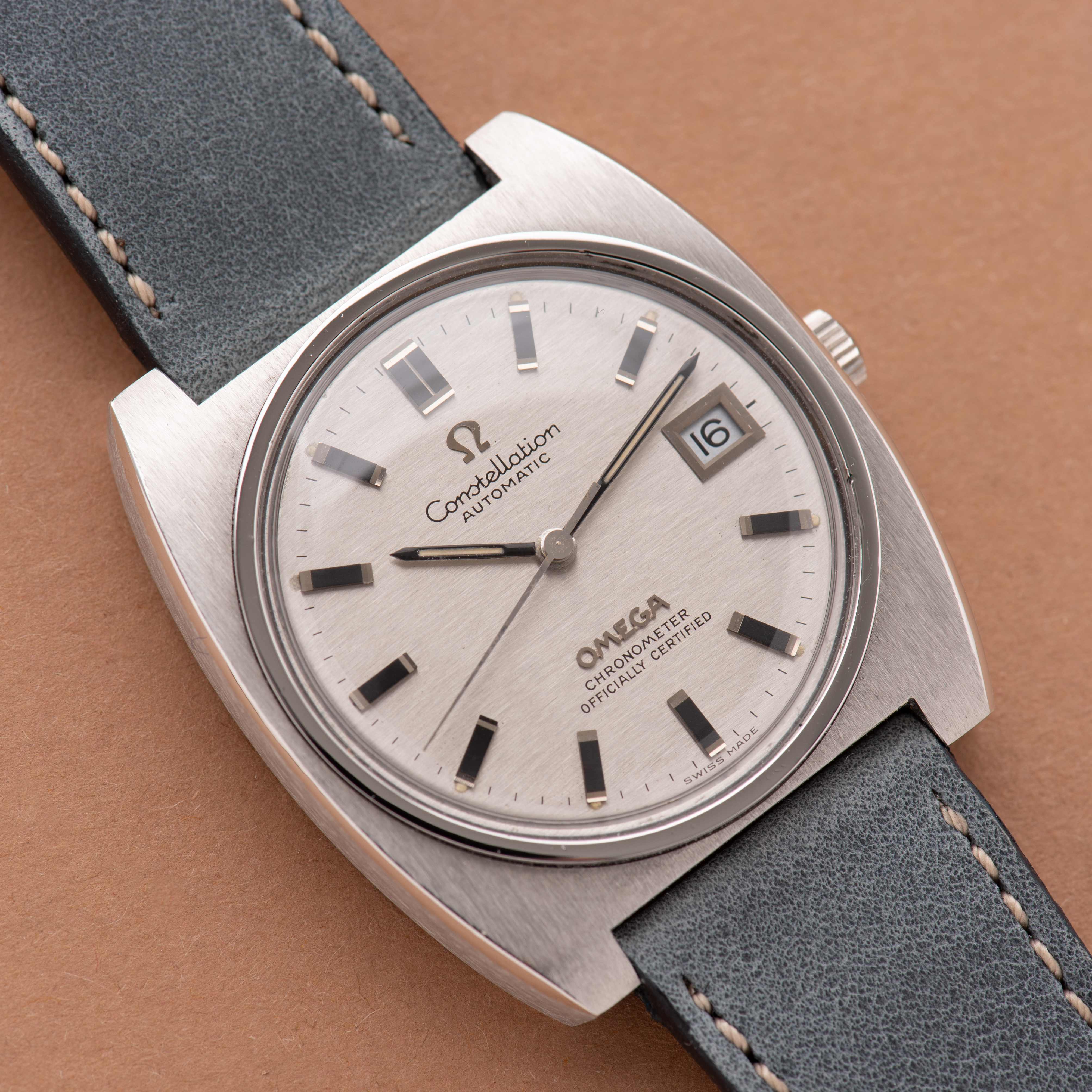 View of Omega Constellation Automatic Silver "linear" cal 1002 ref 168.042