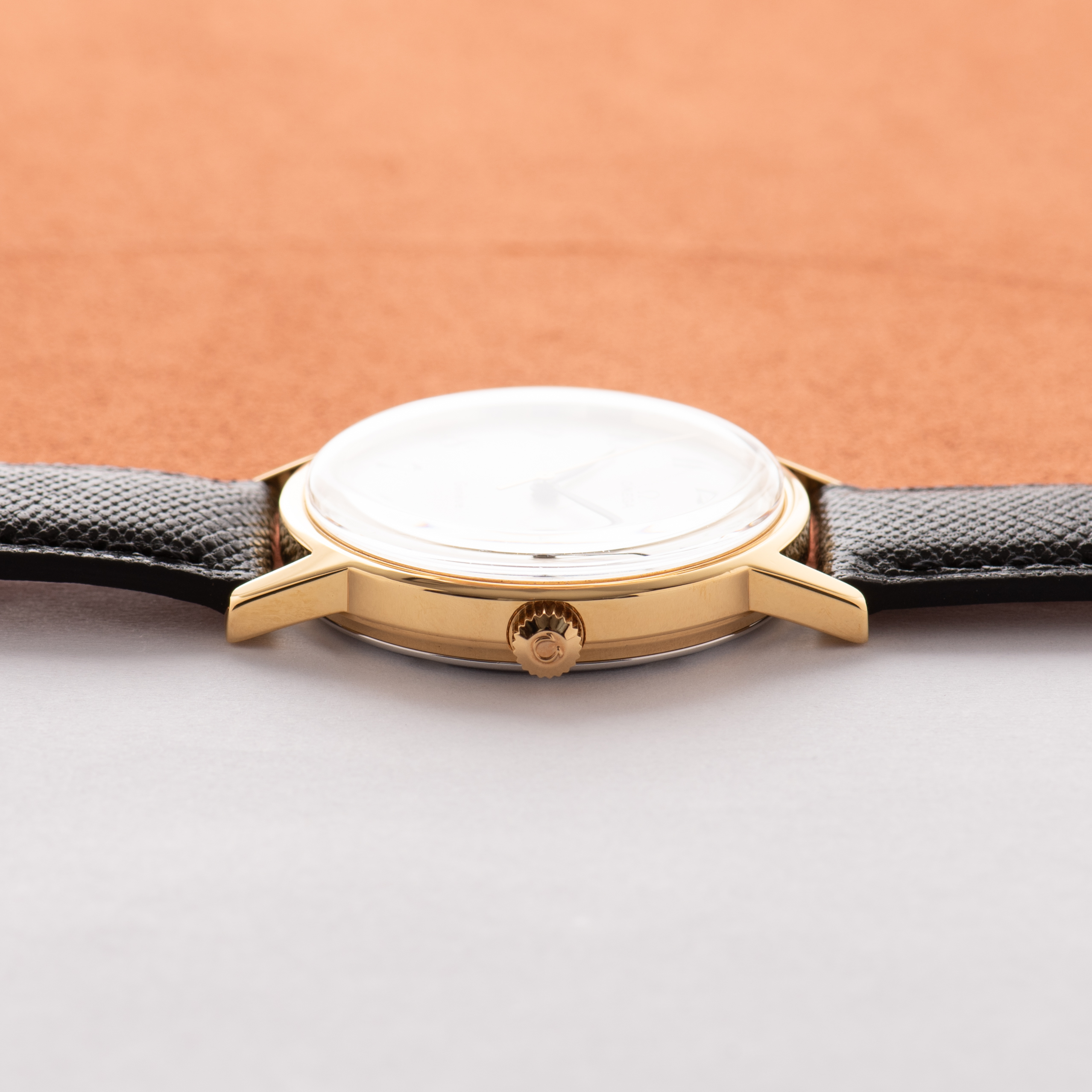 View of Omega Genève Gold Breguet Dial Ref 136.0099 from 1972