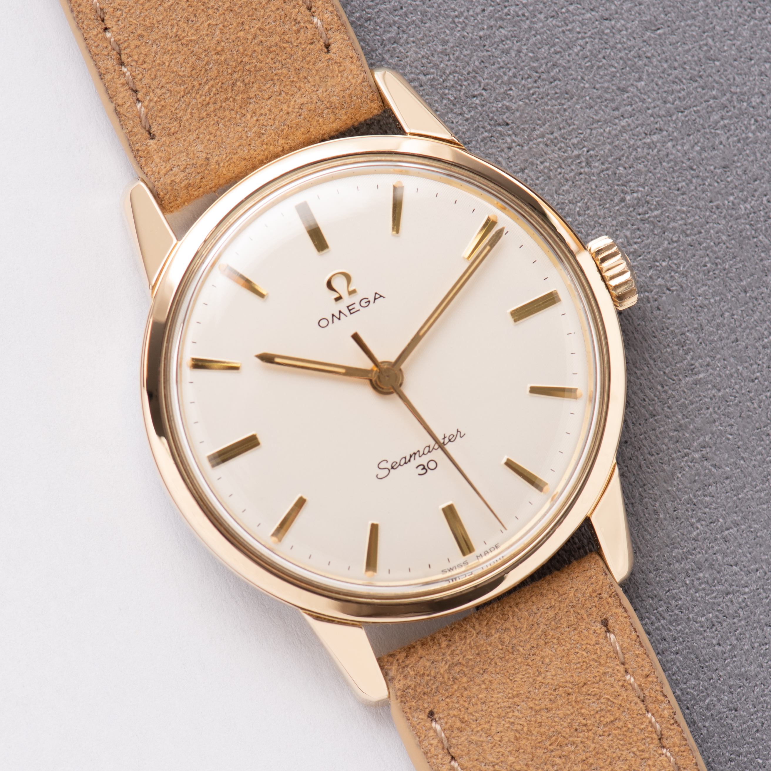 Vue de Omega Seamaster 30 "Linen Dial" GoldPlated LIKE NEW from 1963 Réf 135.007