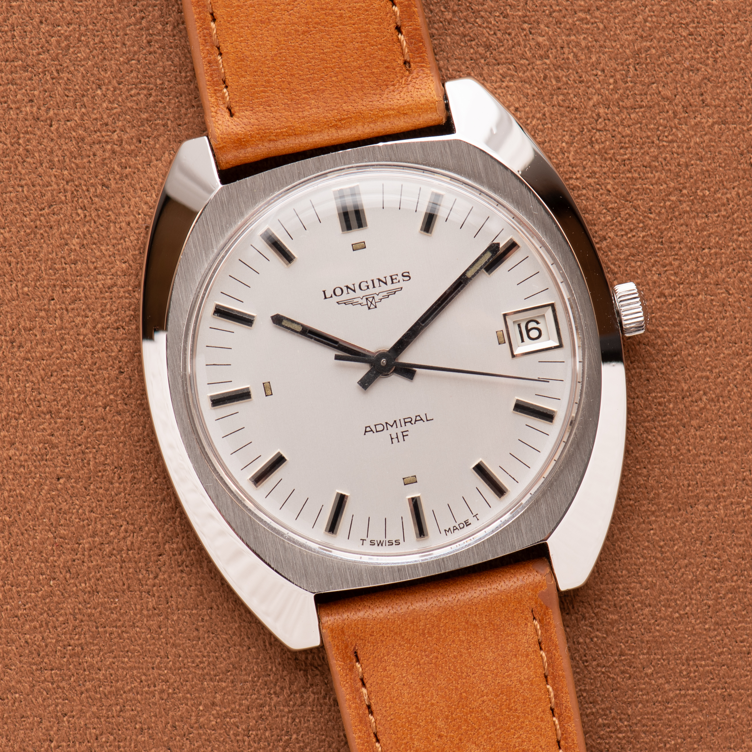 Vue de Longines Admiral HF Steel – Calibre 6952 – Réf. 2304-2 – Circa 1970-1980