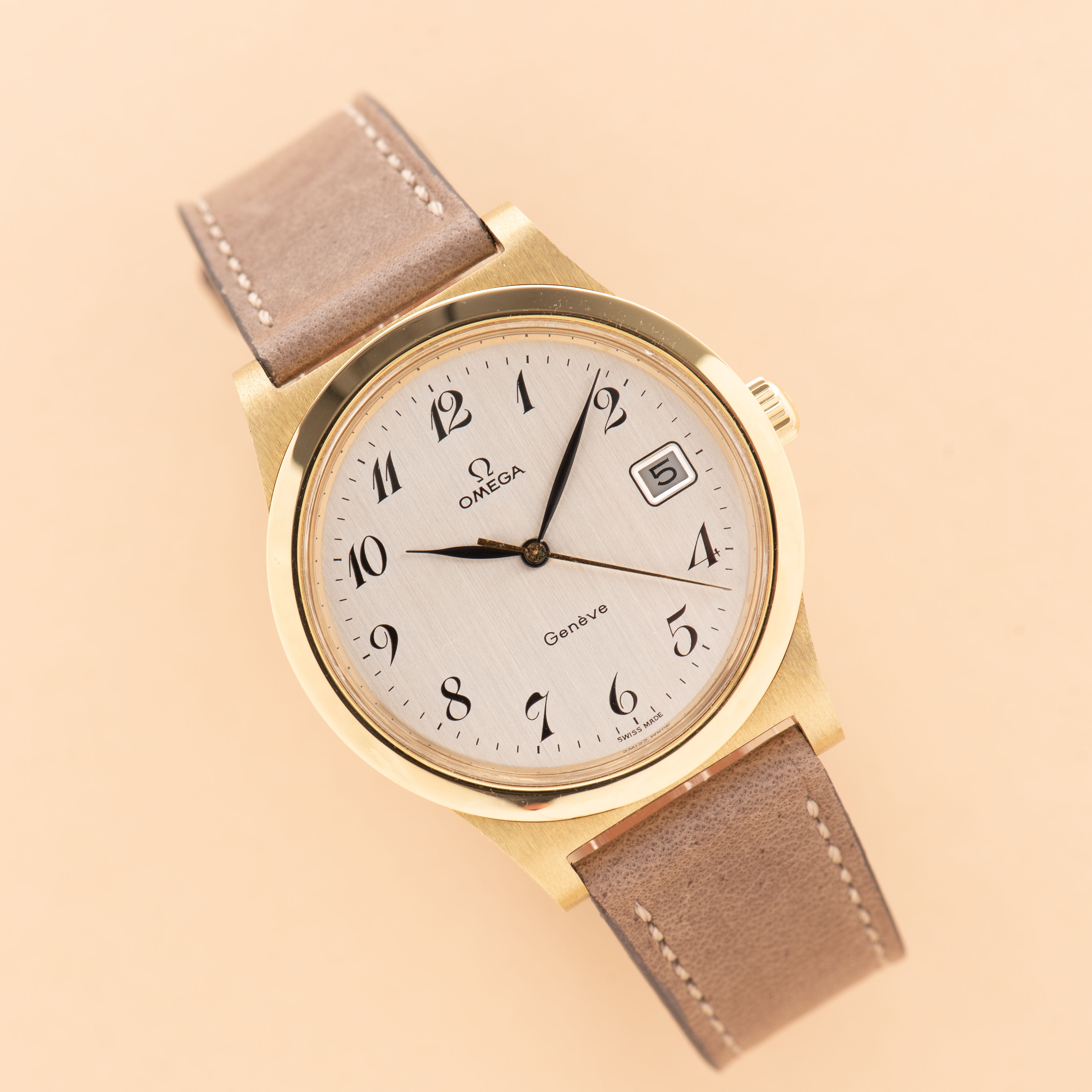 Omega Genève Mécanique Date Breguet Dial Réf 136.0102 from 1972