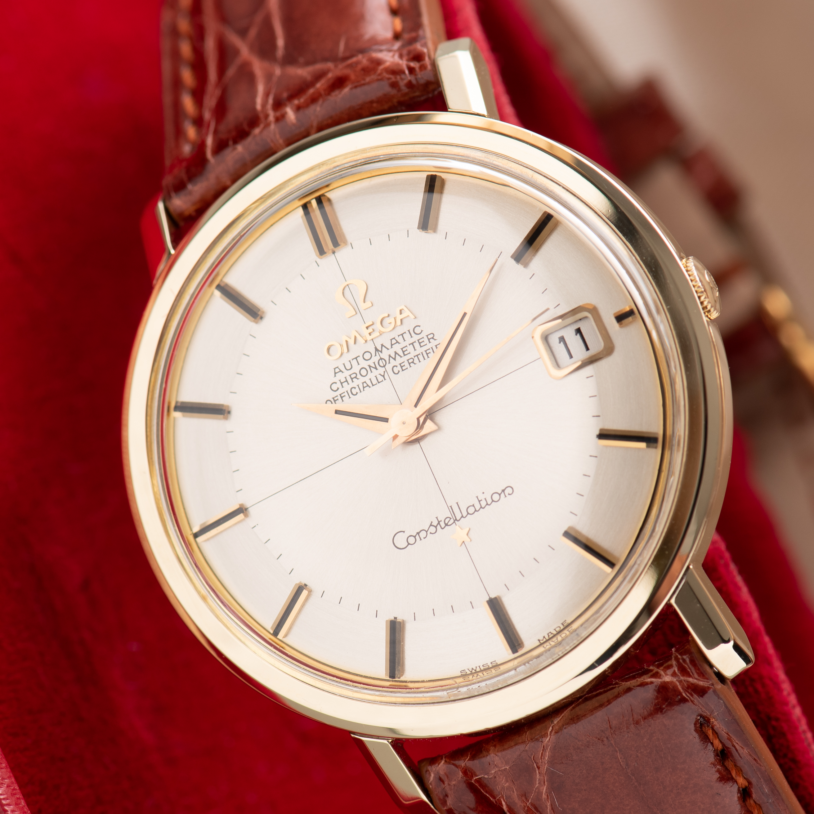 Zicht op Omega Automatic Chronometer Constellation Pie Pan Réf 168.004 from 1964