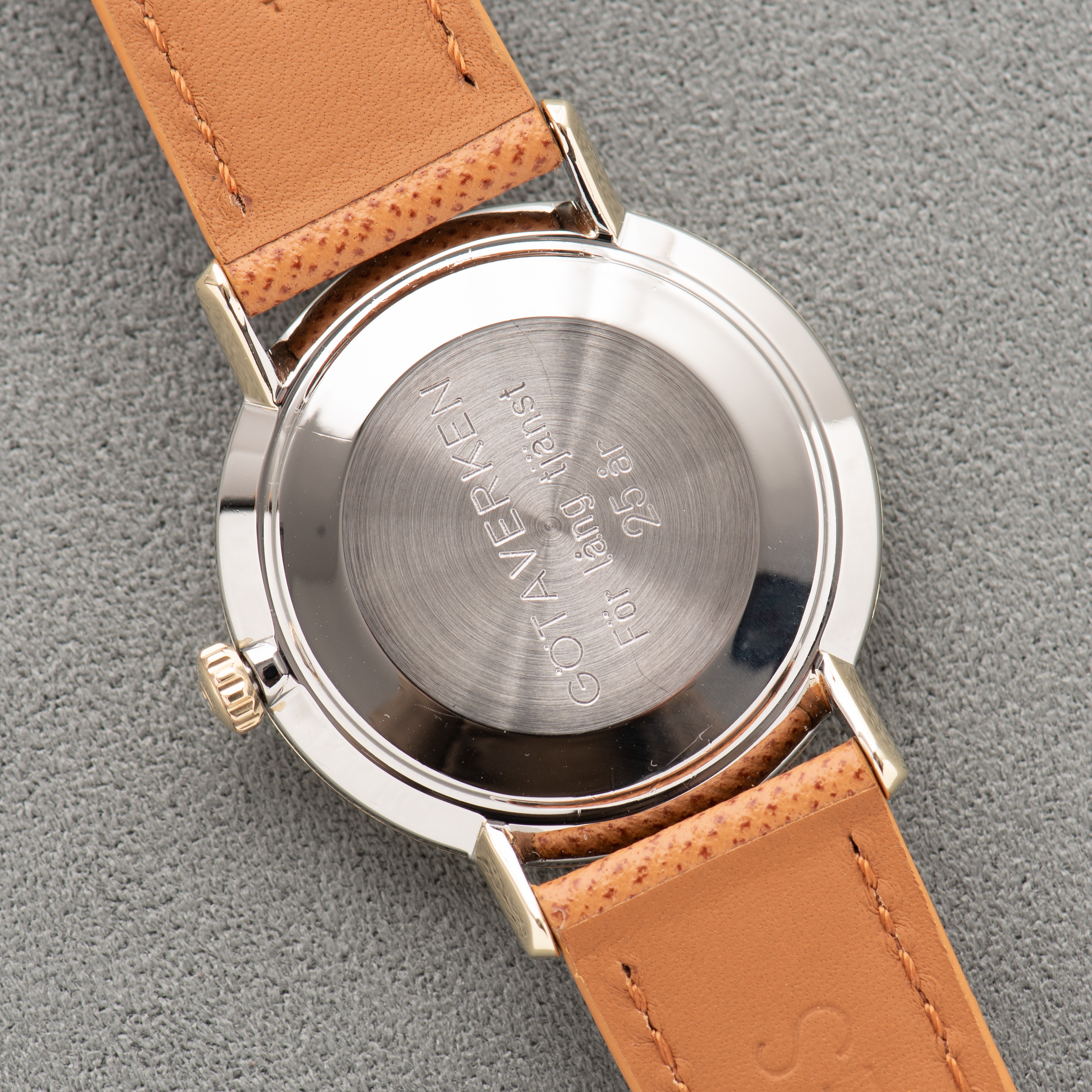 View of Omega Seamaster De Ville Date Gold/Steel Ref 136,020 SP from 1971