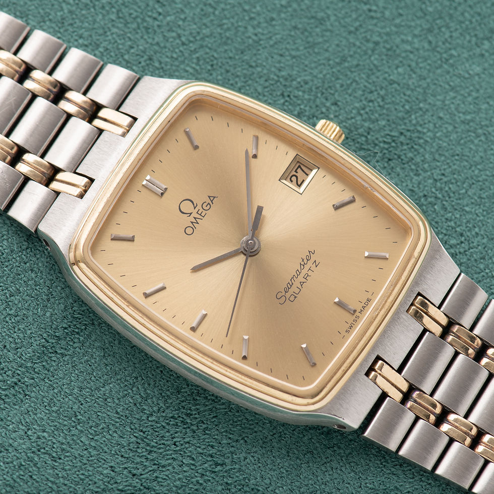 Thumbnail: Omega Seamaster Quartz Gold plated/steel réf 196.0239 from 1984