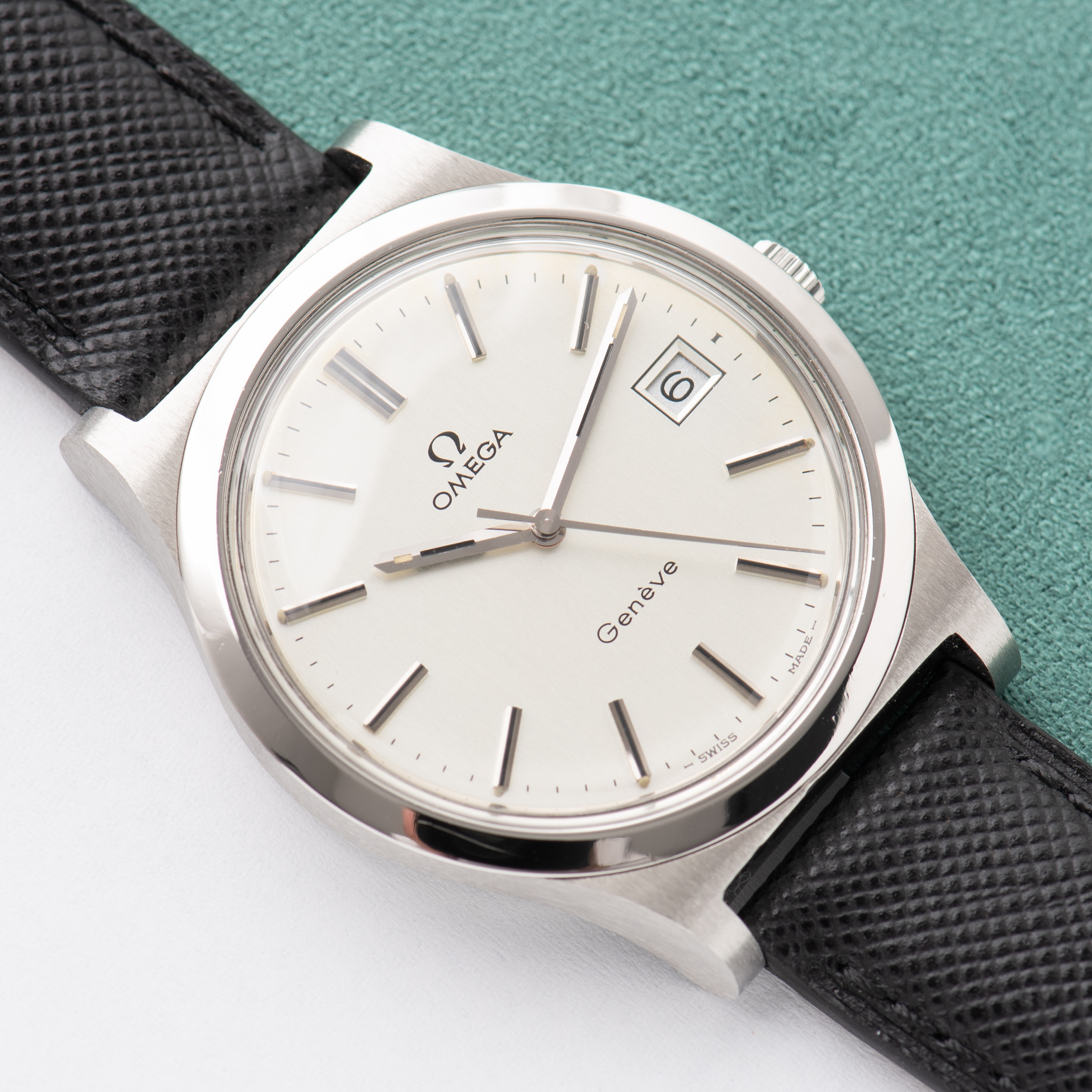 View of Omega Geneva Date Cal 1030 Ref 136.0102 from 1972