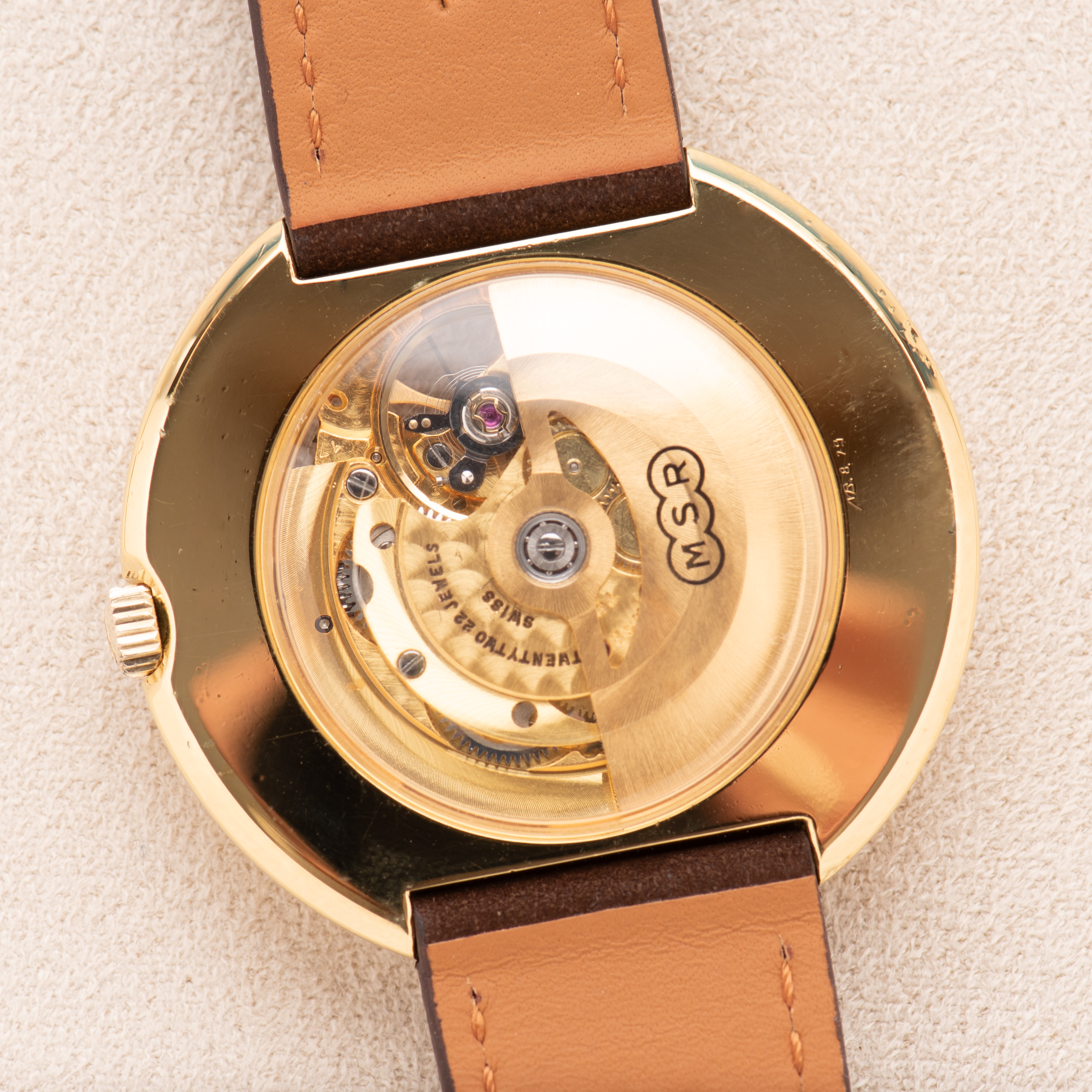 Zicht op Vulcain Skeleton Automatic from 1970 Like New