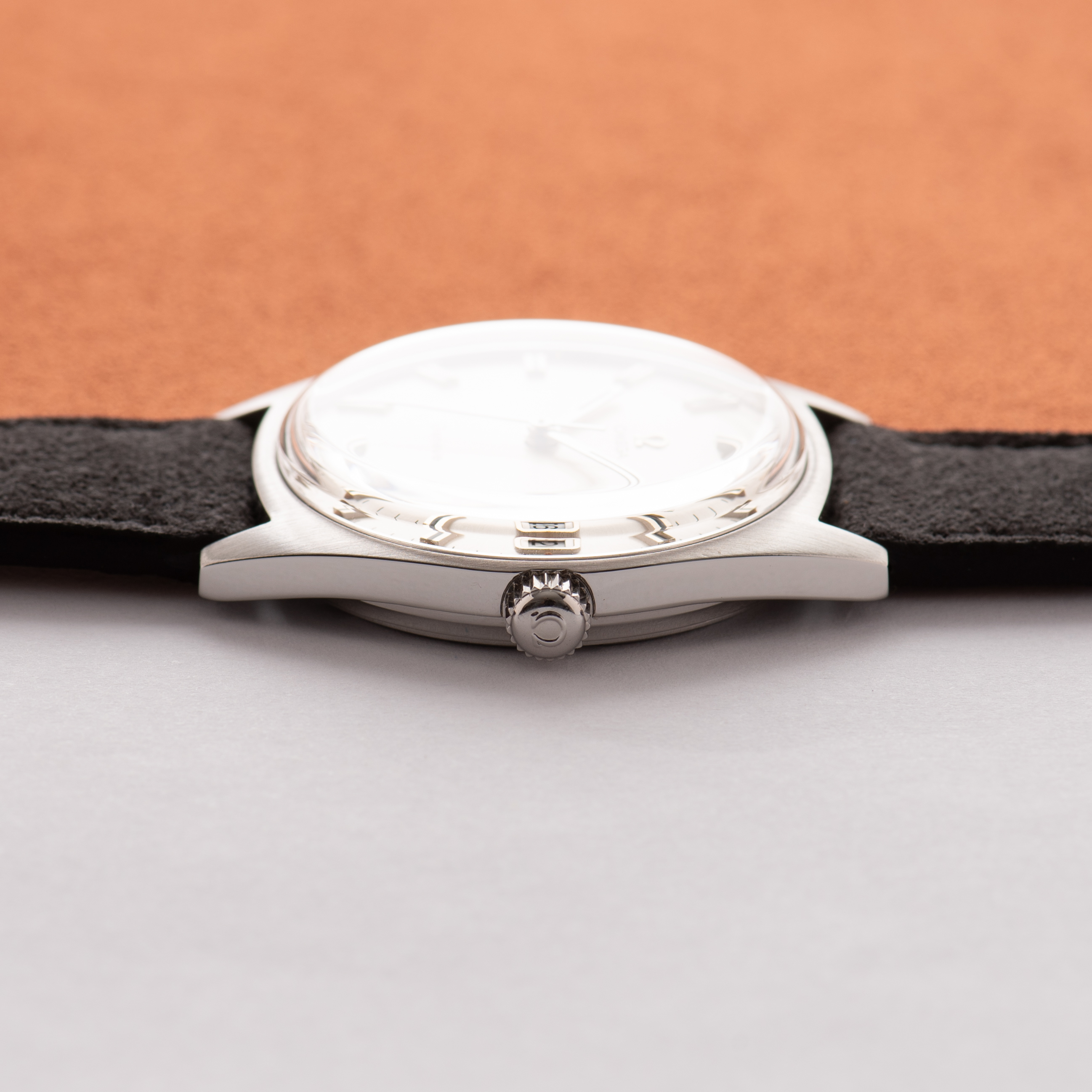 View of Omega Geneva Silver Dial mechanical ref 136,041 from 1969