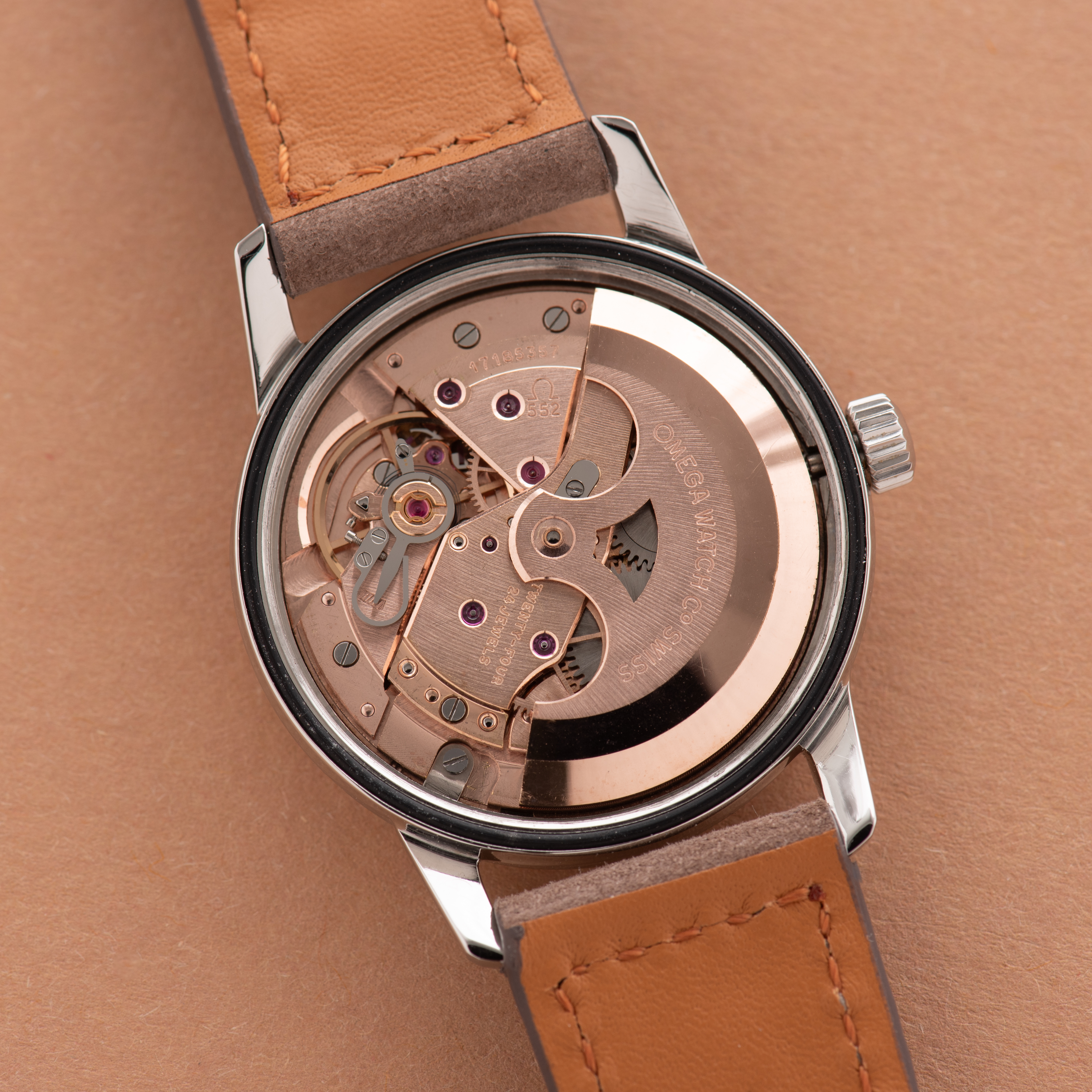 Zicht op Omega Automatic Seamaster ref 14700 1 SC cal 552 uit 1959
