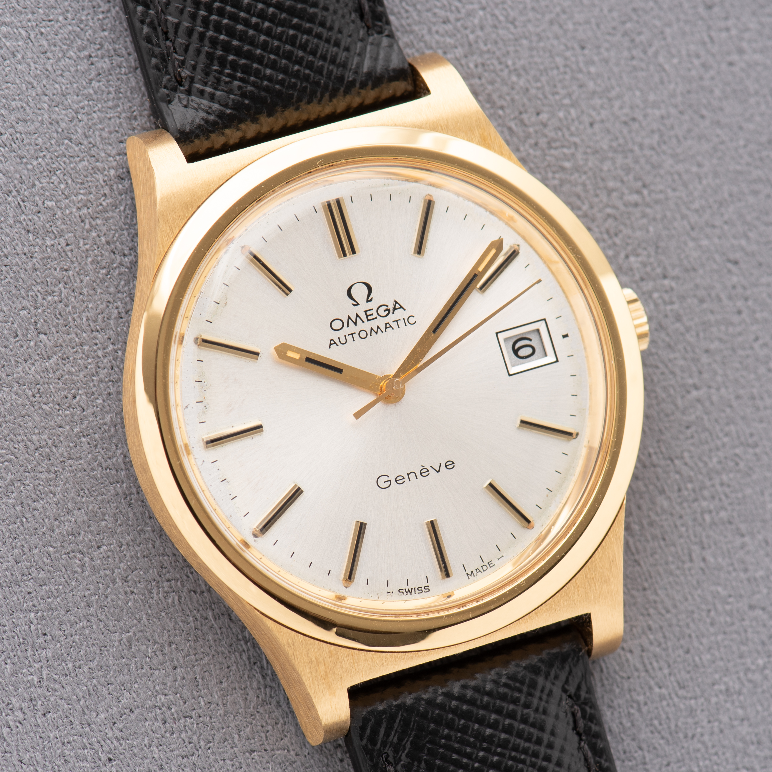 View of Omega Geneva Automatic Date Ref 166.0168 from 1973
