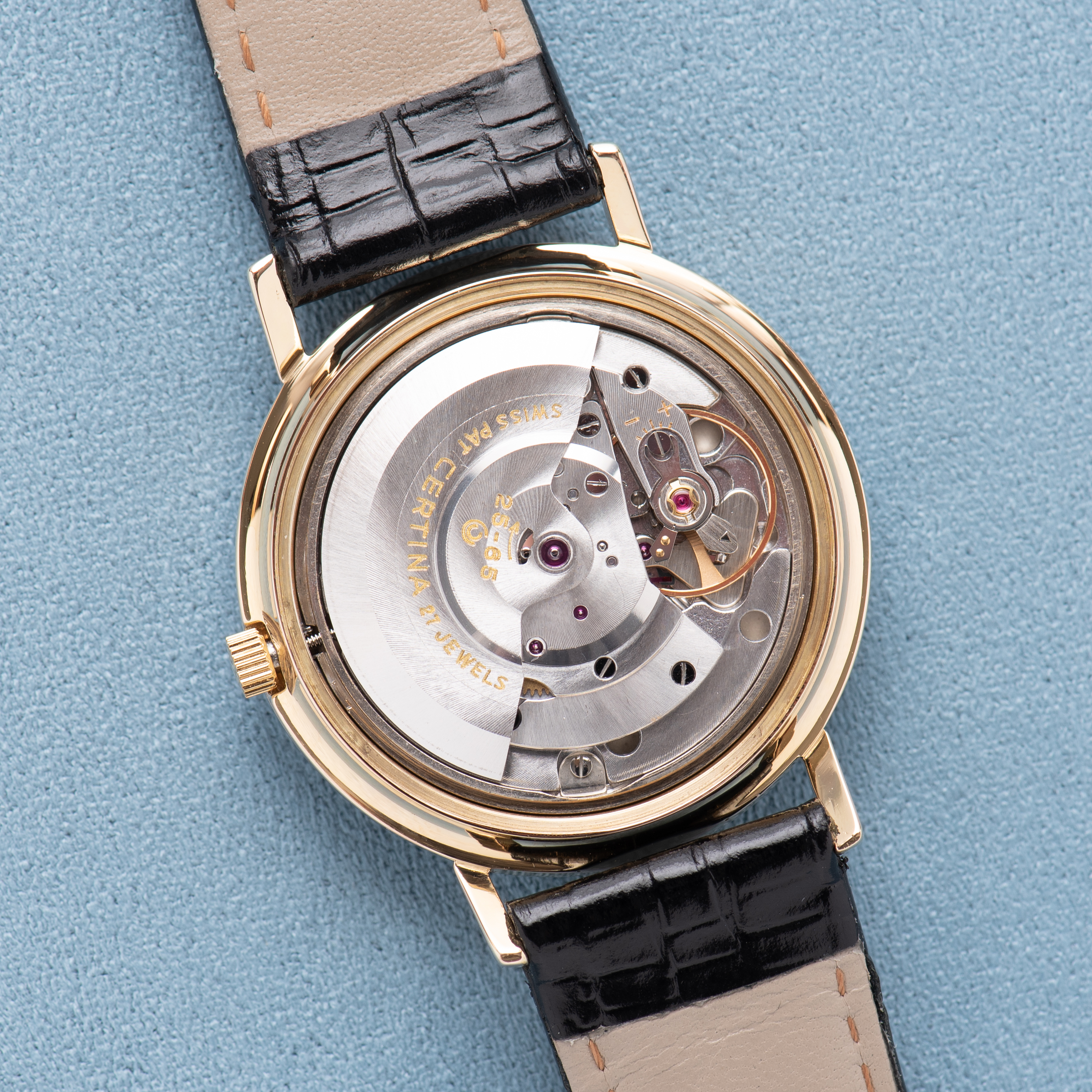 Vue de Certina Automatic Blue Ribbon Gold Capped/Steel from 1970 réf 5606 103