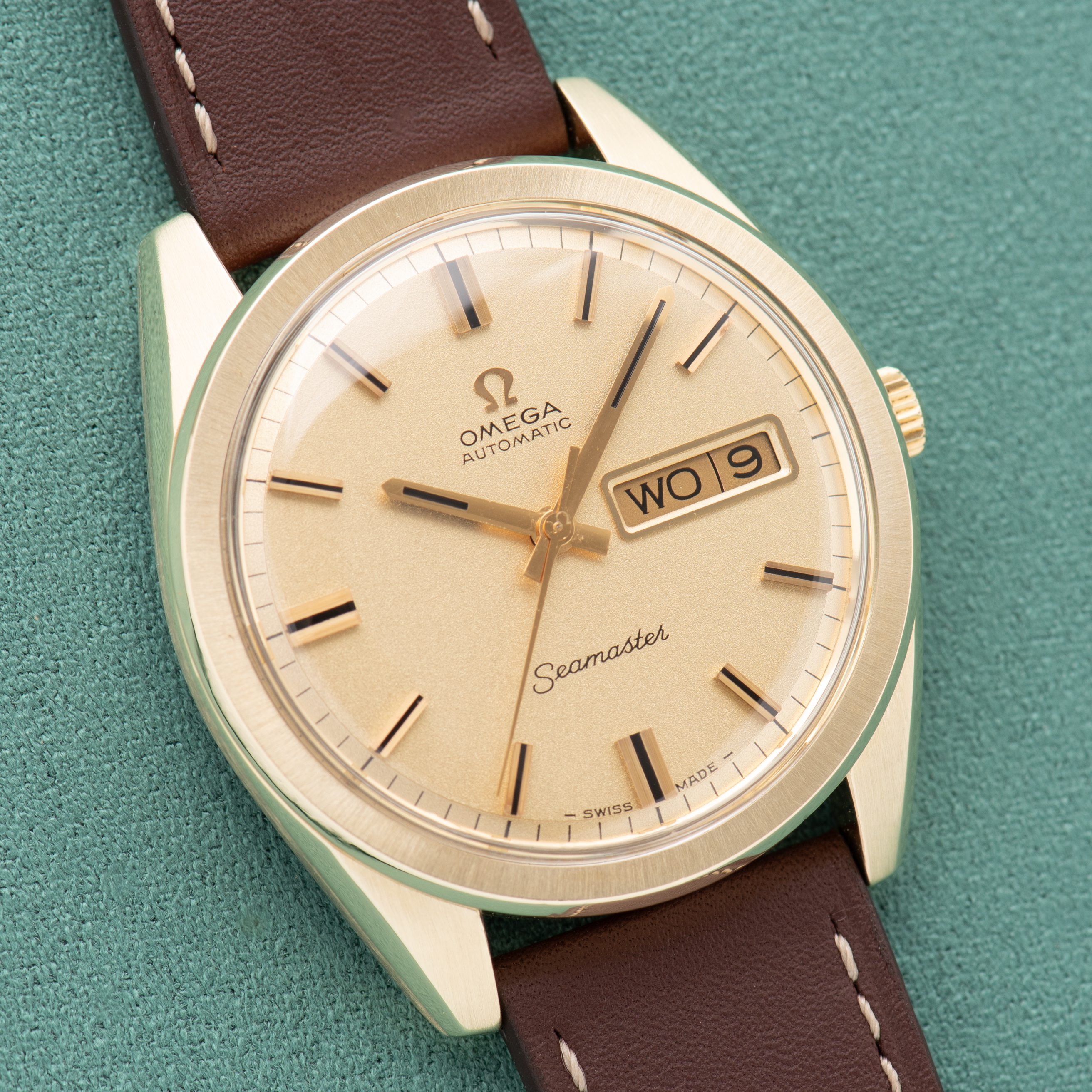 Zicht op Omega Automatic Seamaster Day-date réf 168.032/168.023 from 1969