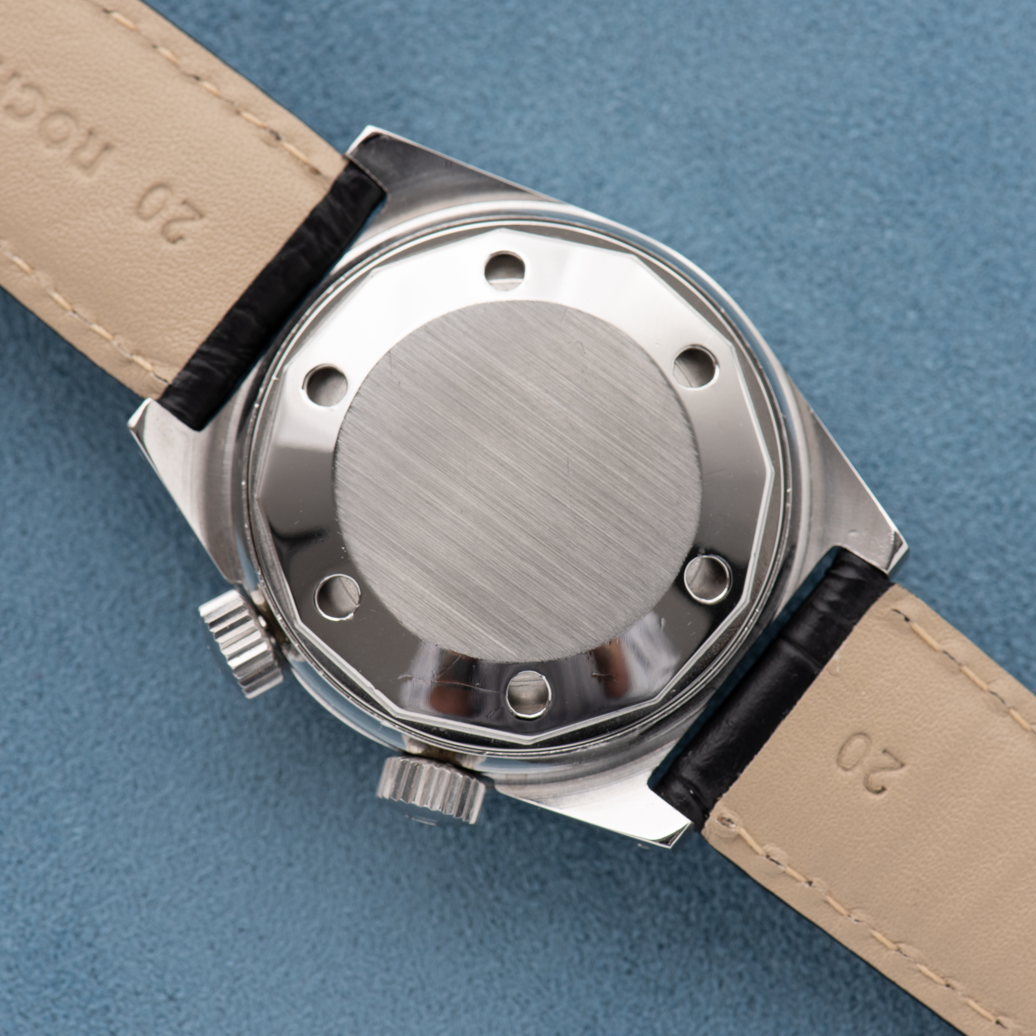 Vue de Tissot Sonorous PR516 Blue dial AS 1930 from 1970'