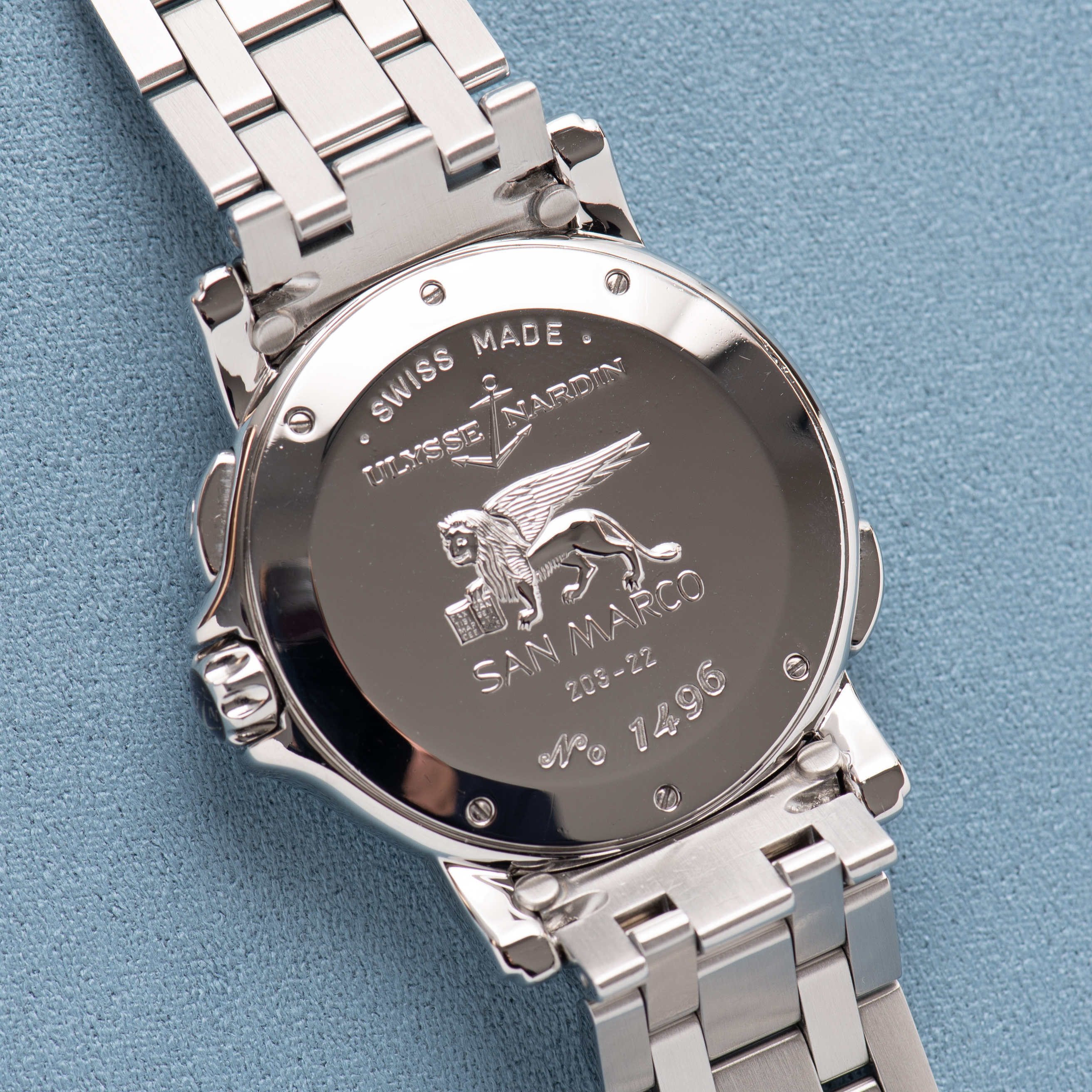 Zicht op Ulysse Nardin Automatic San Marco GMT 100m Ref 203-22 N* 1496