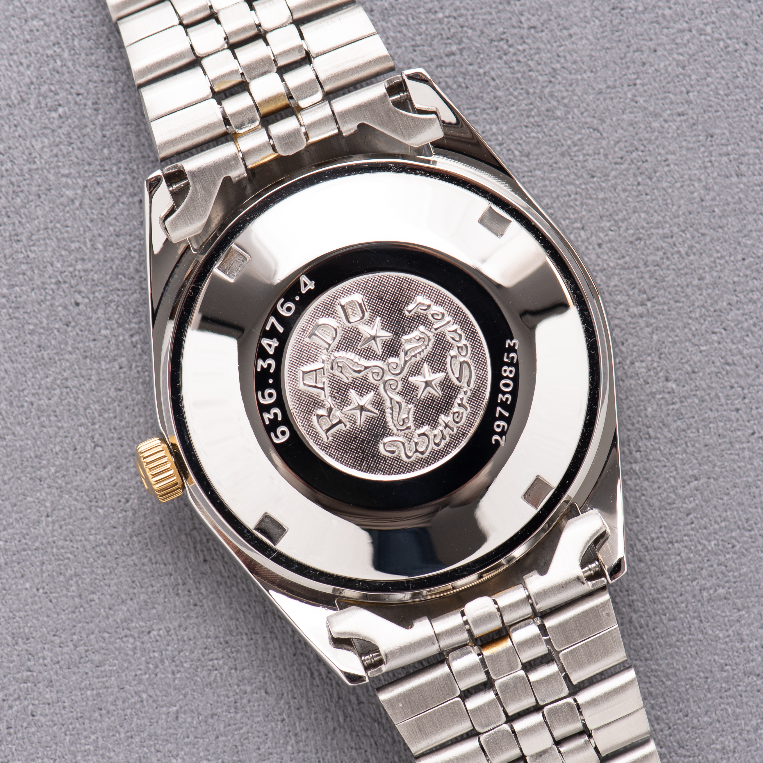 Zicht op Rado Purple Horse Day-date Datejust Gold Plated/Staal Ref 636.3476.4 Nieuw
