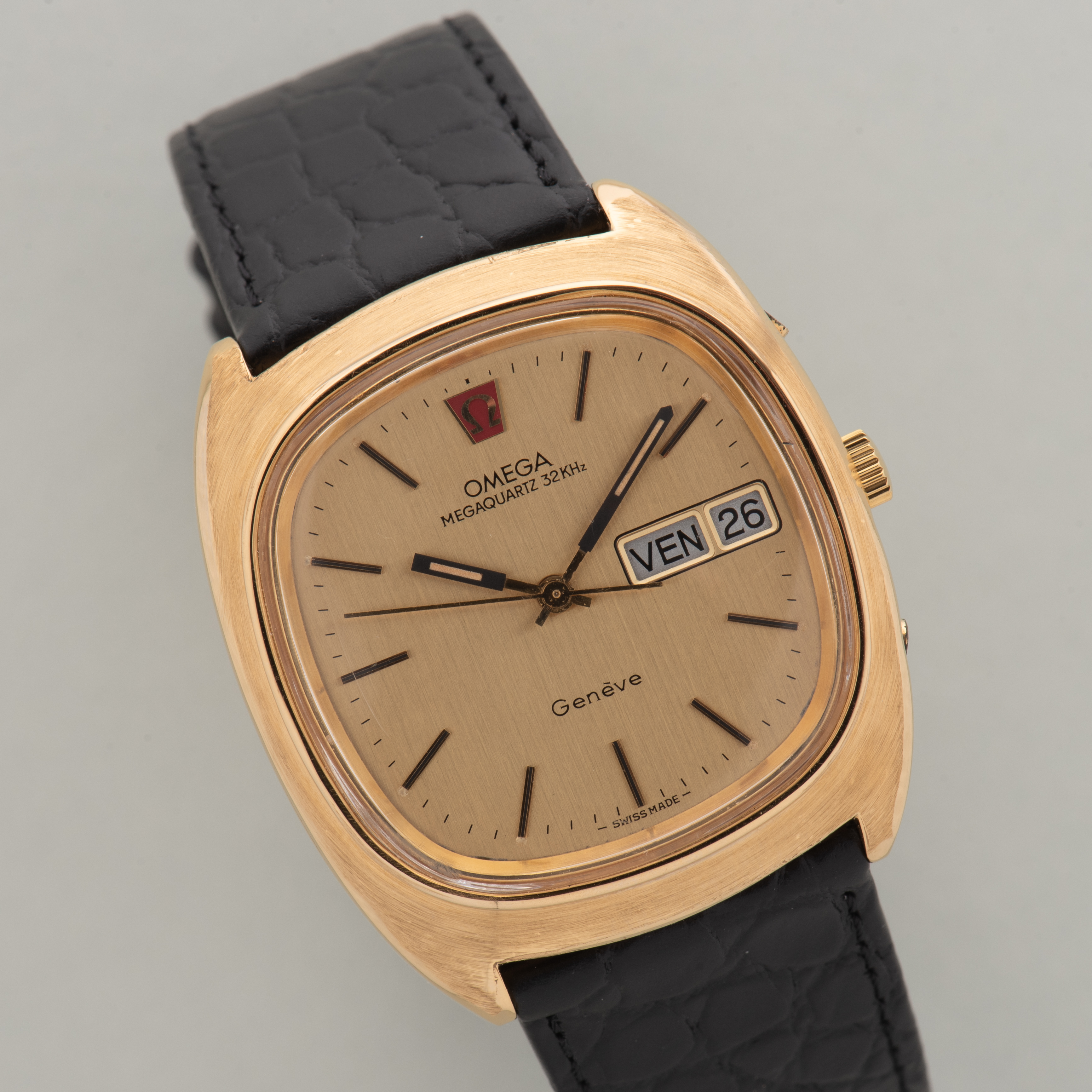 View of Omega Megaquartz 32KHz Geneva ref 196.0038