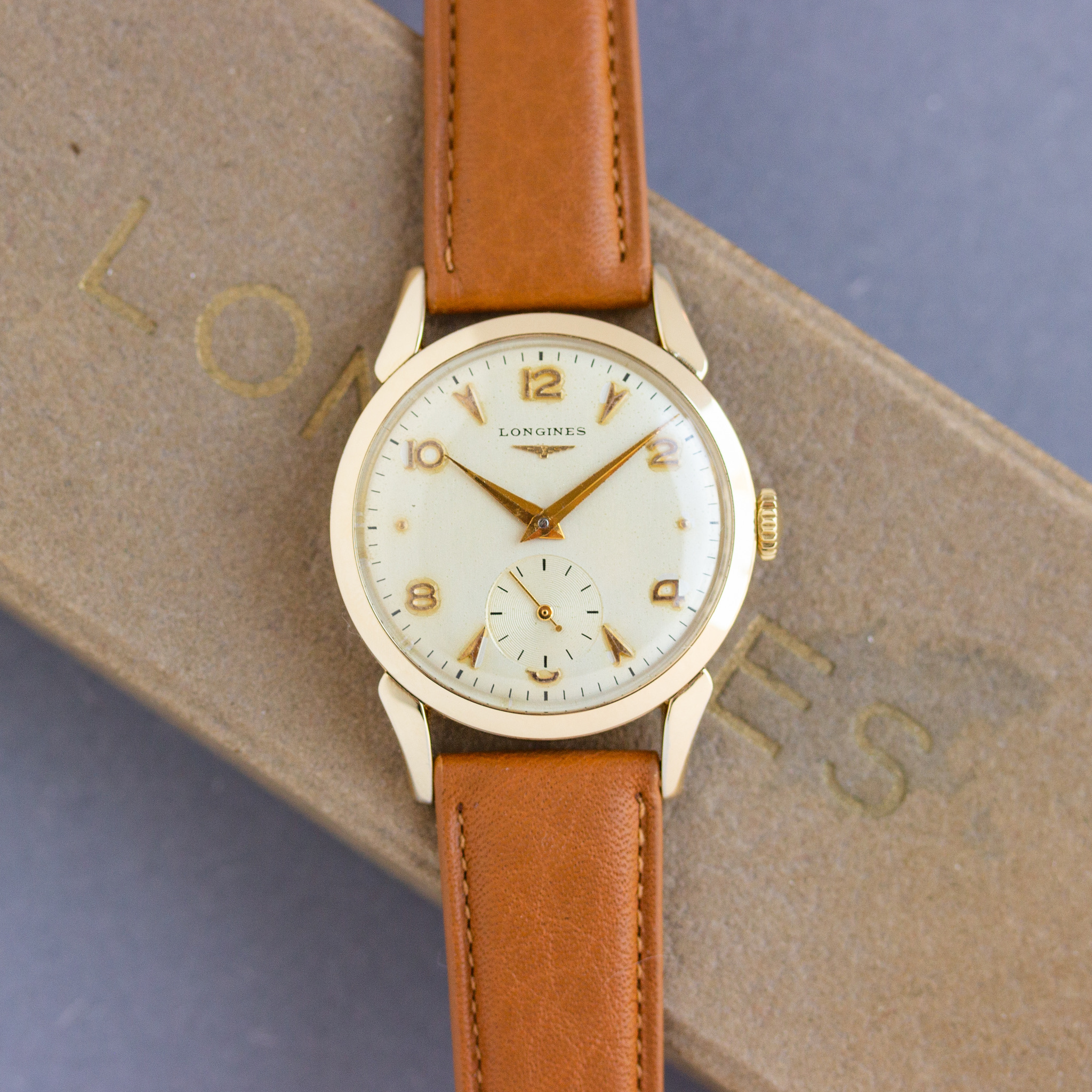 View of Longines mécanique petite seconde réf 6416-2 104 cal 1268z