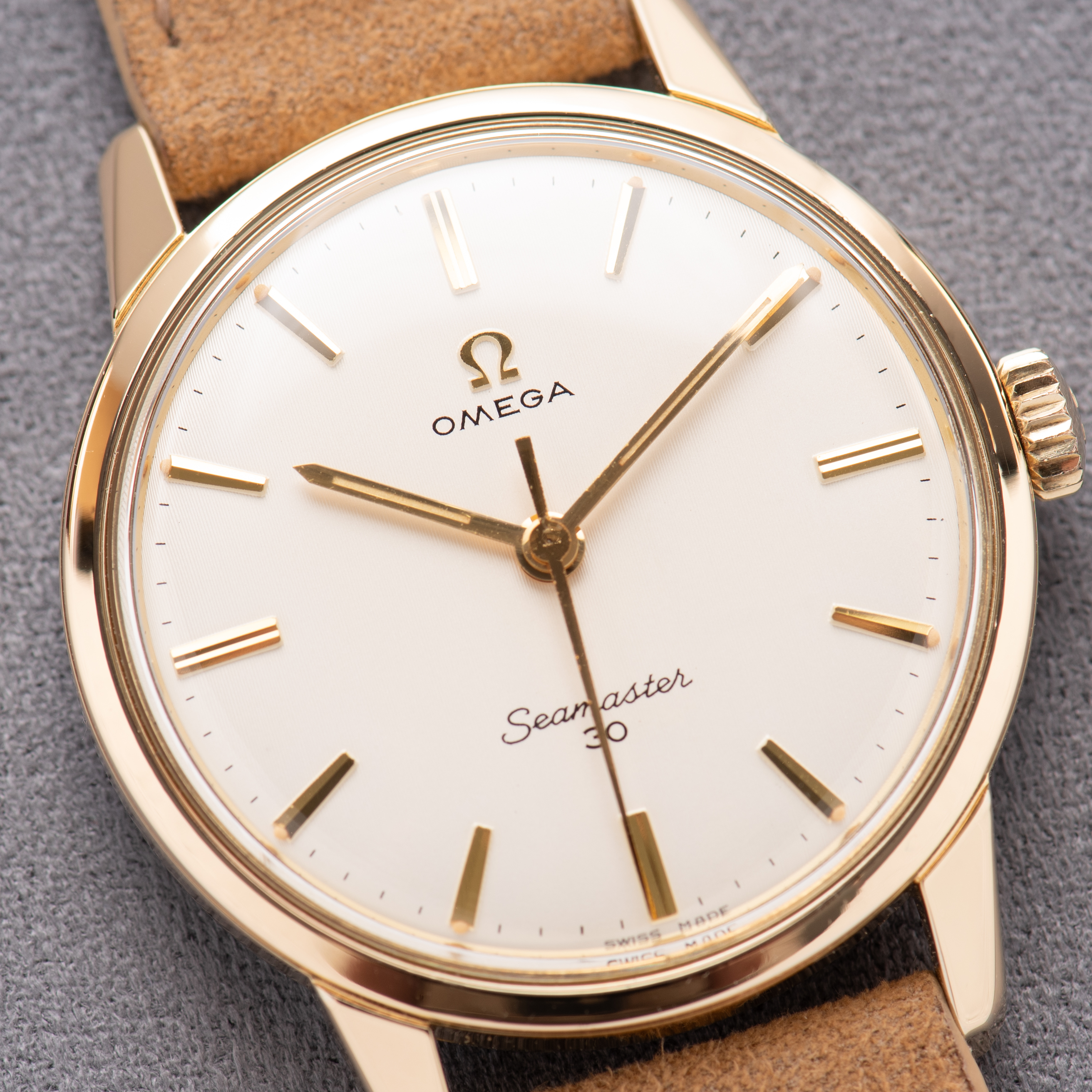 Vue de Omega Seamaster 30 "Linen Dial" GoldPlated LIKE NEW from 1963 Réf 135.007
